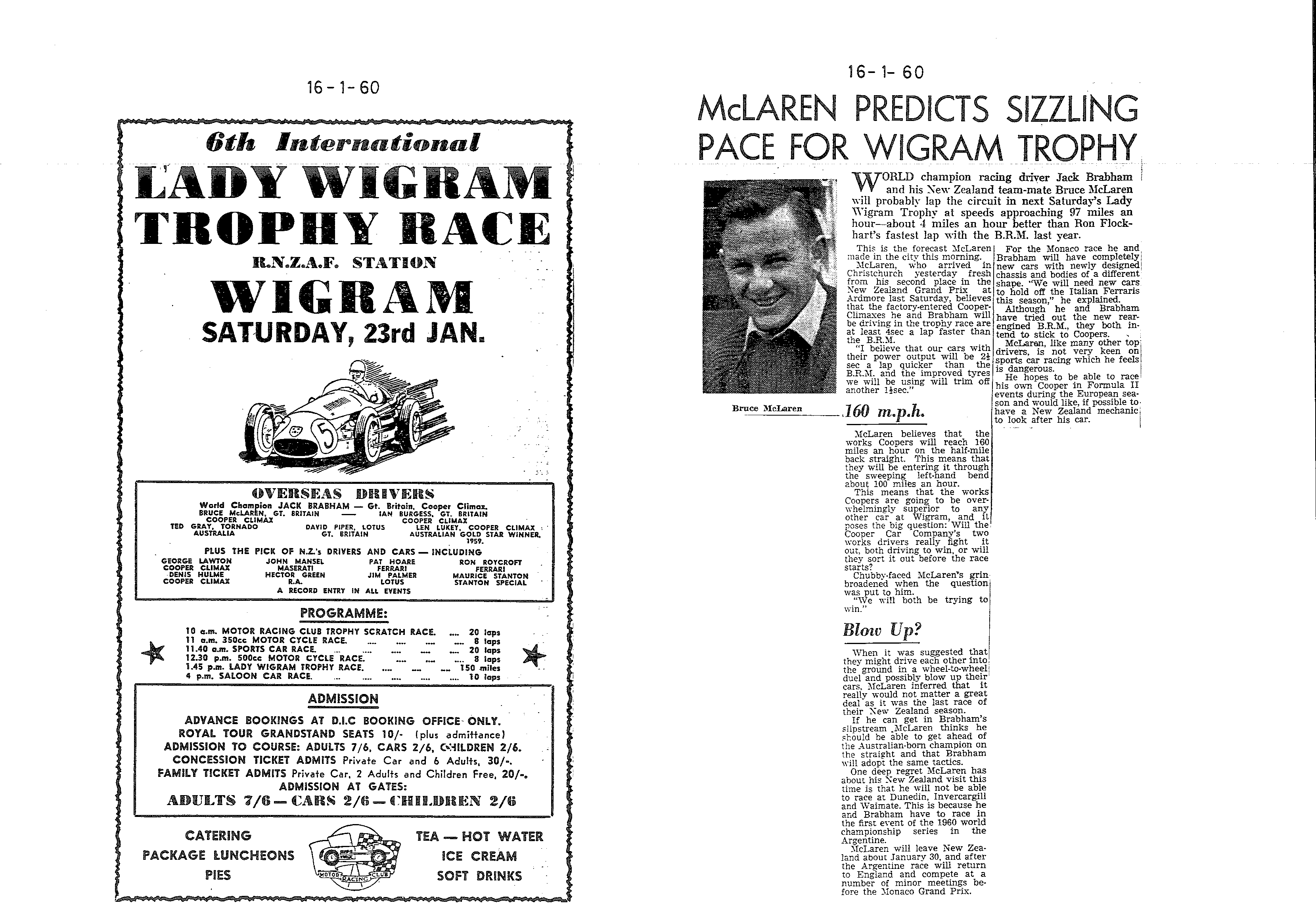 Scan of the clipping page, 16 January 1960