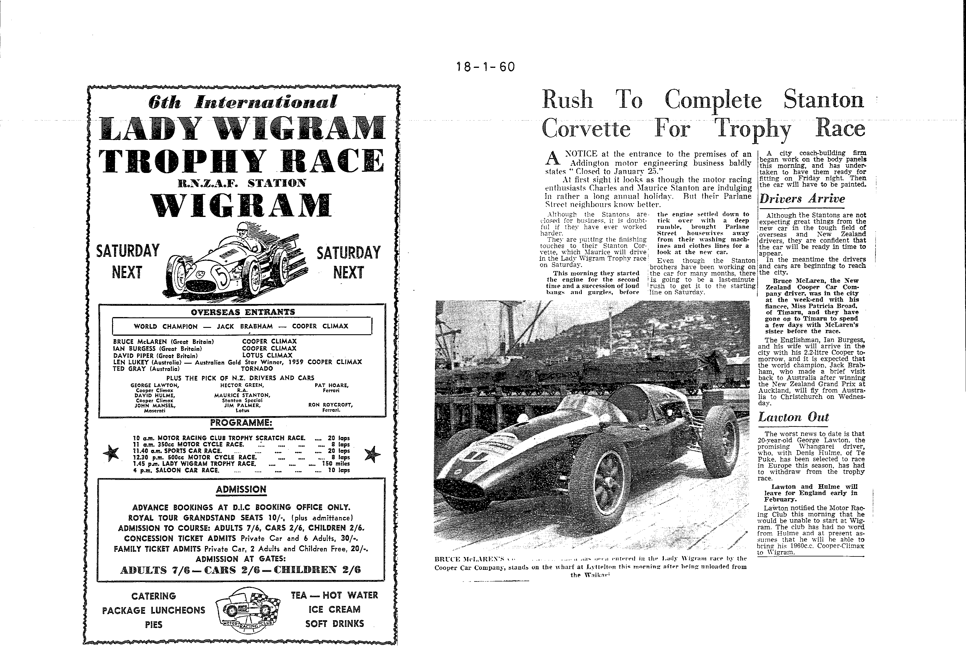 Scan of the clipping page, 18 January 1960