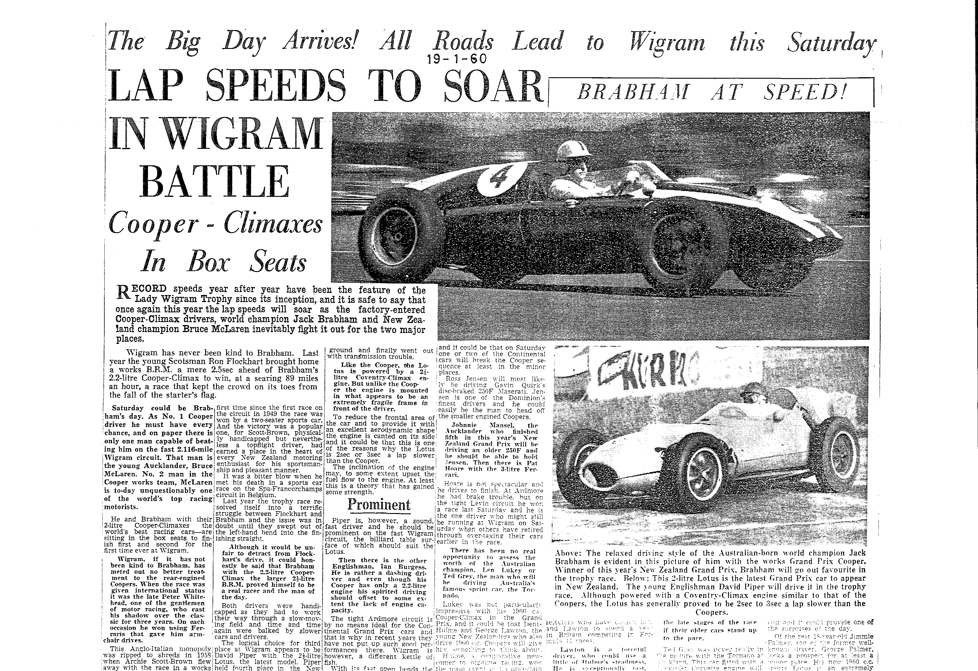 Scan of the clipping page, 19 January 1960