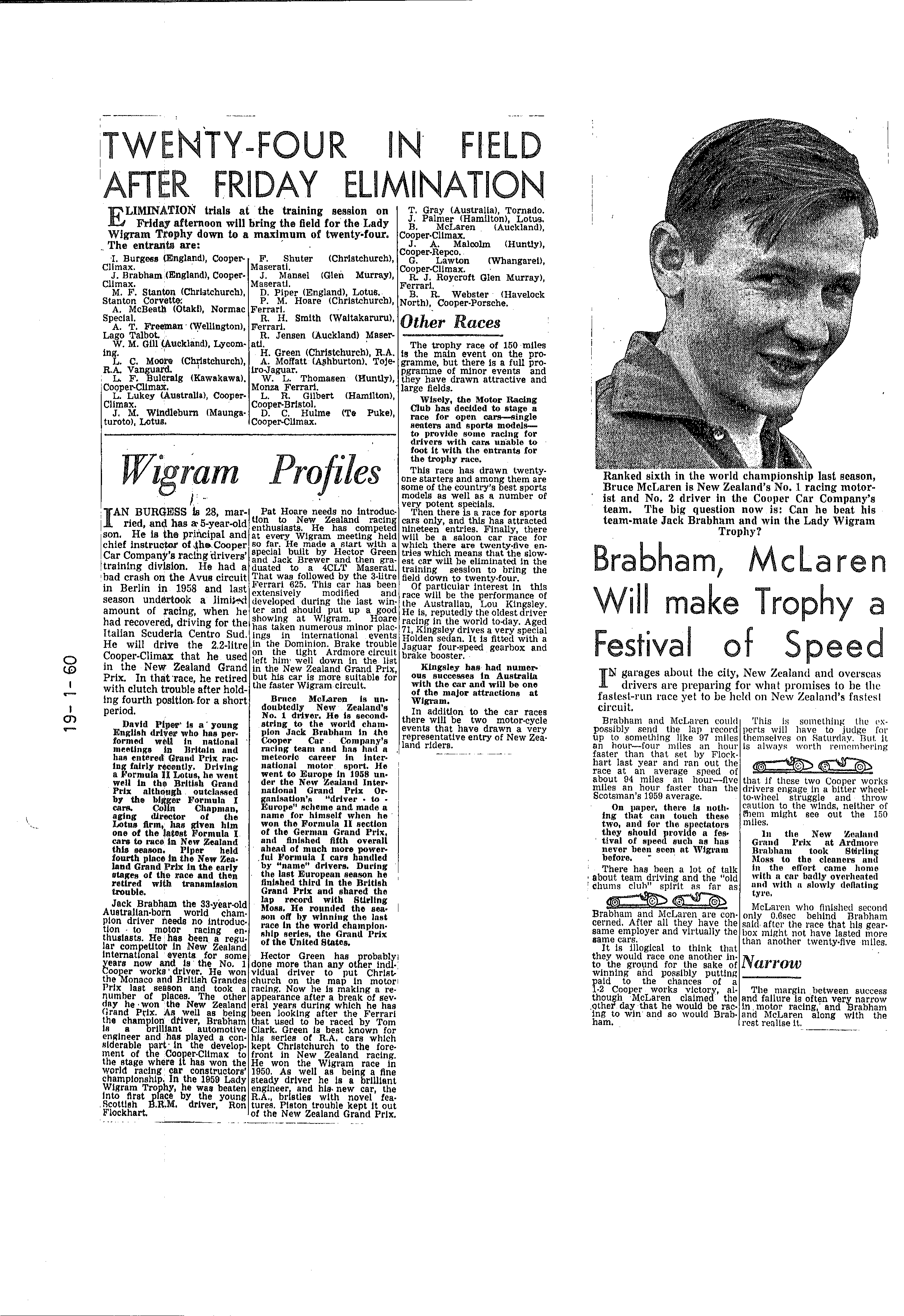 Scan of the clipping page, 19 January 1960