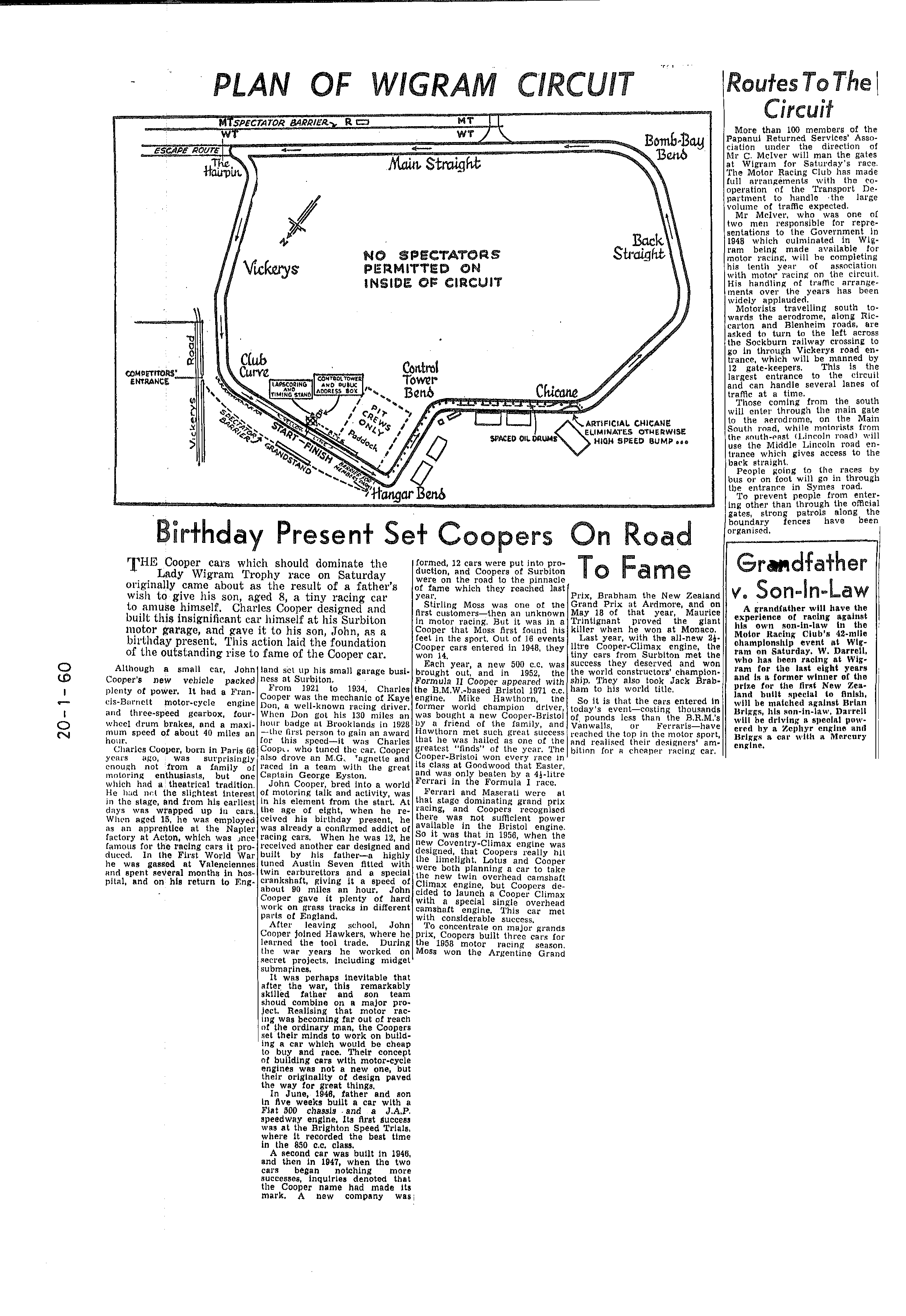 Scan of the clipping page, 20 January 1960