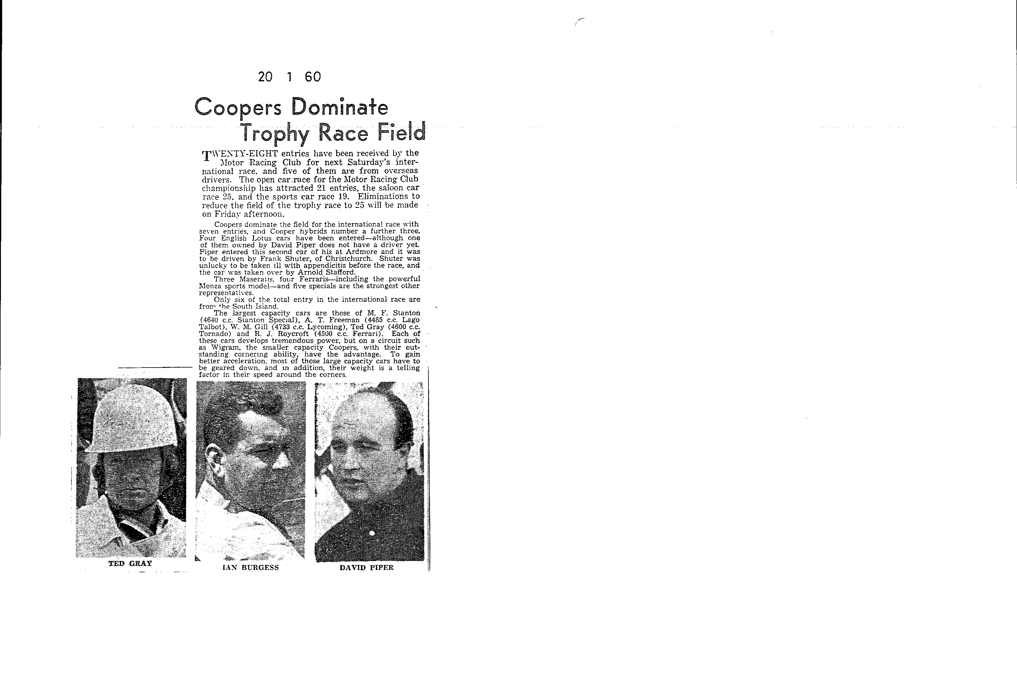 Scan of the clipping page, 20 January 1960
