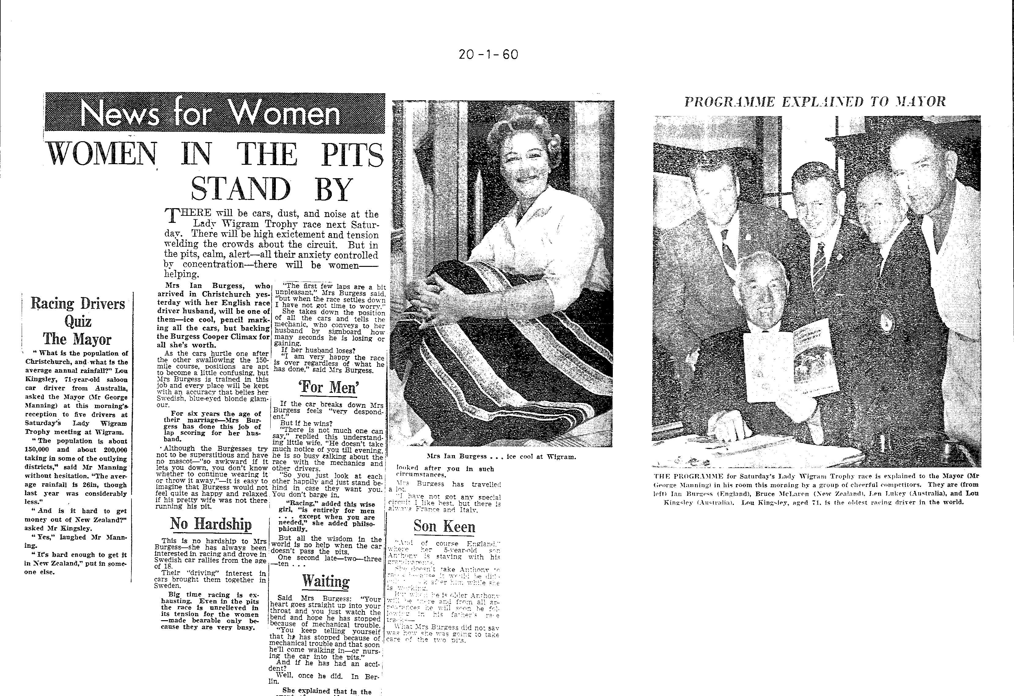 Scan of the clipping page, 20 January 1960