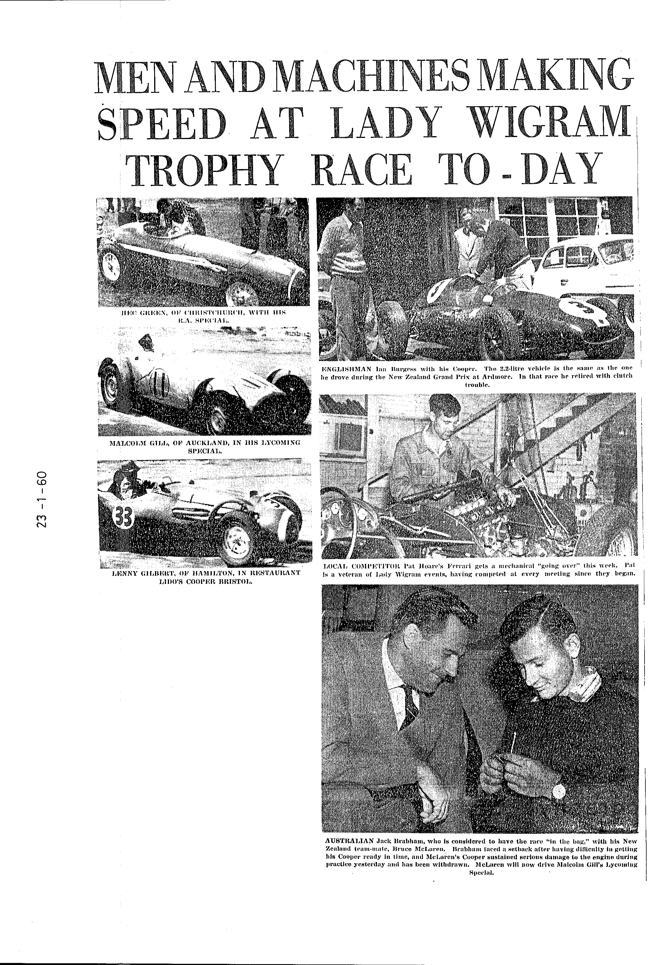 Scan of the clipping page, 23 January 1960