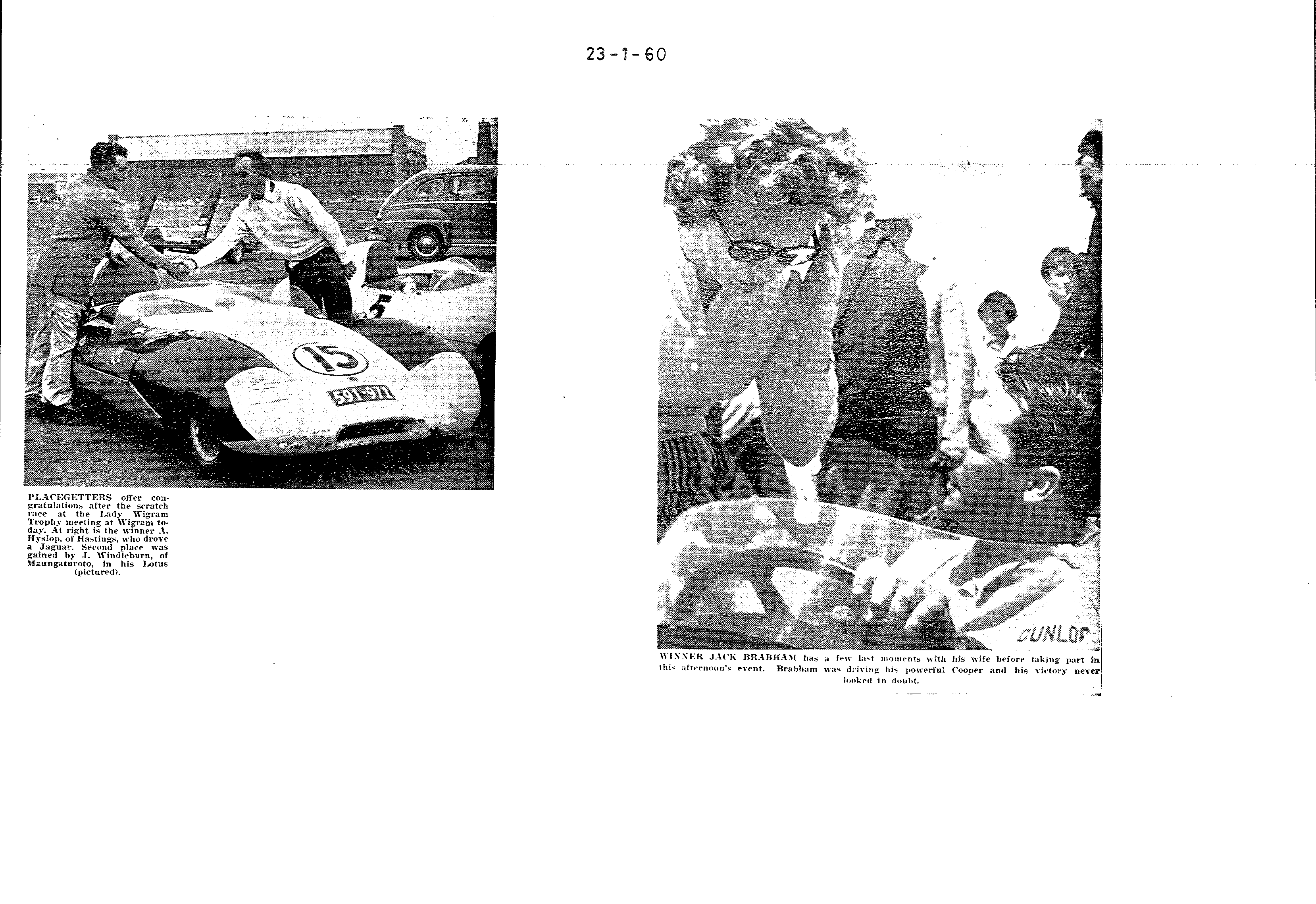 Scan of the clipping page, 23 January 1960