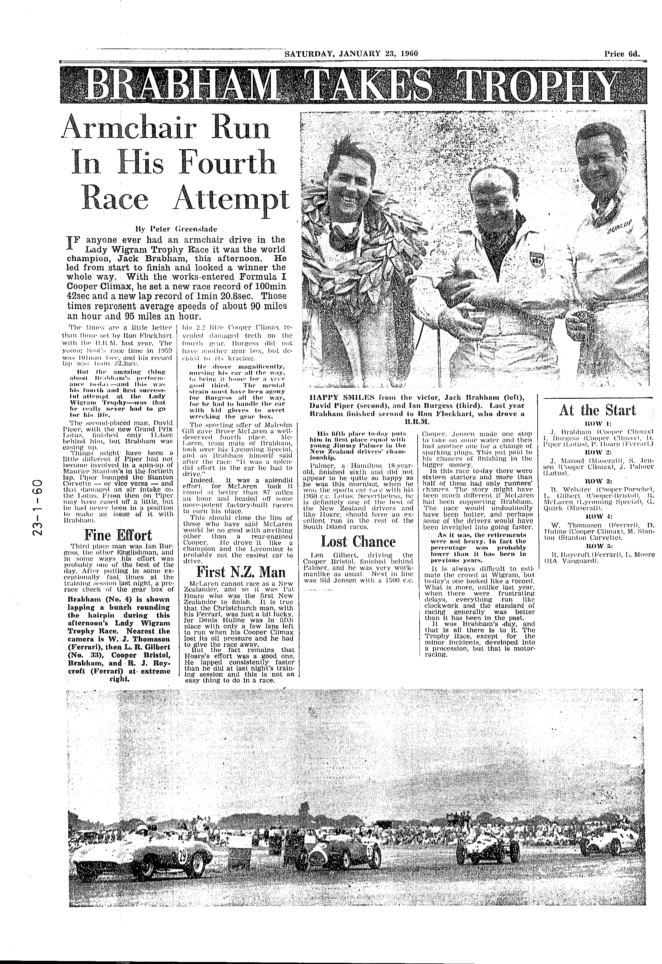 Scan of the clipping page, 23 January 1960