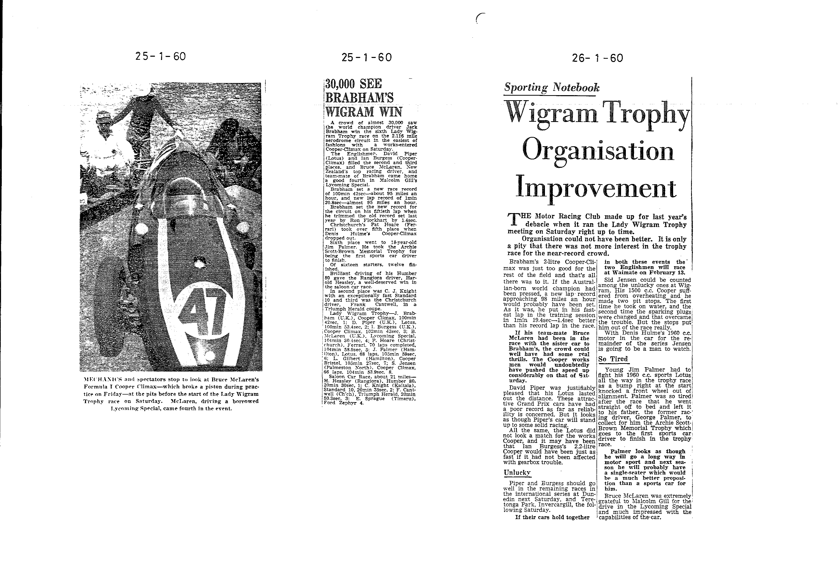 Scan of the clipping page, 25 January 1960