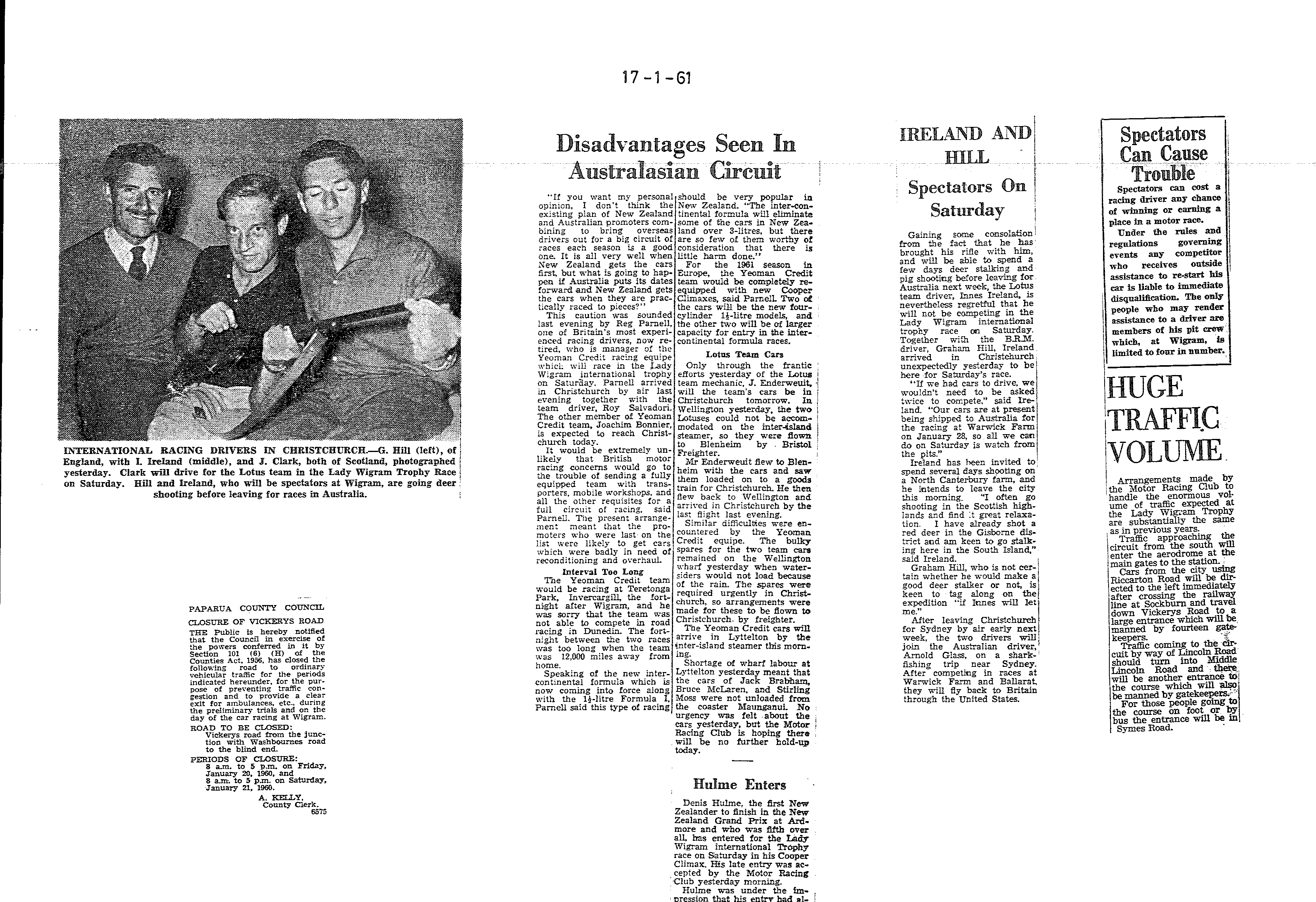 Scan of the clipping page, 17 January 1961