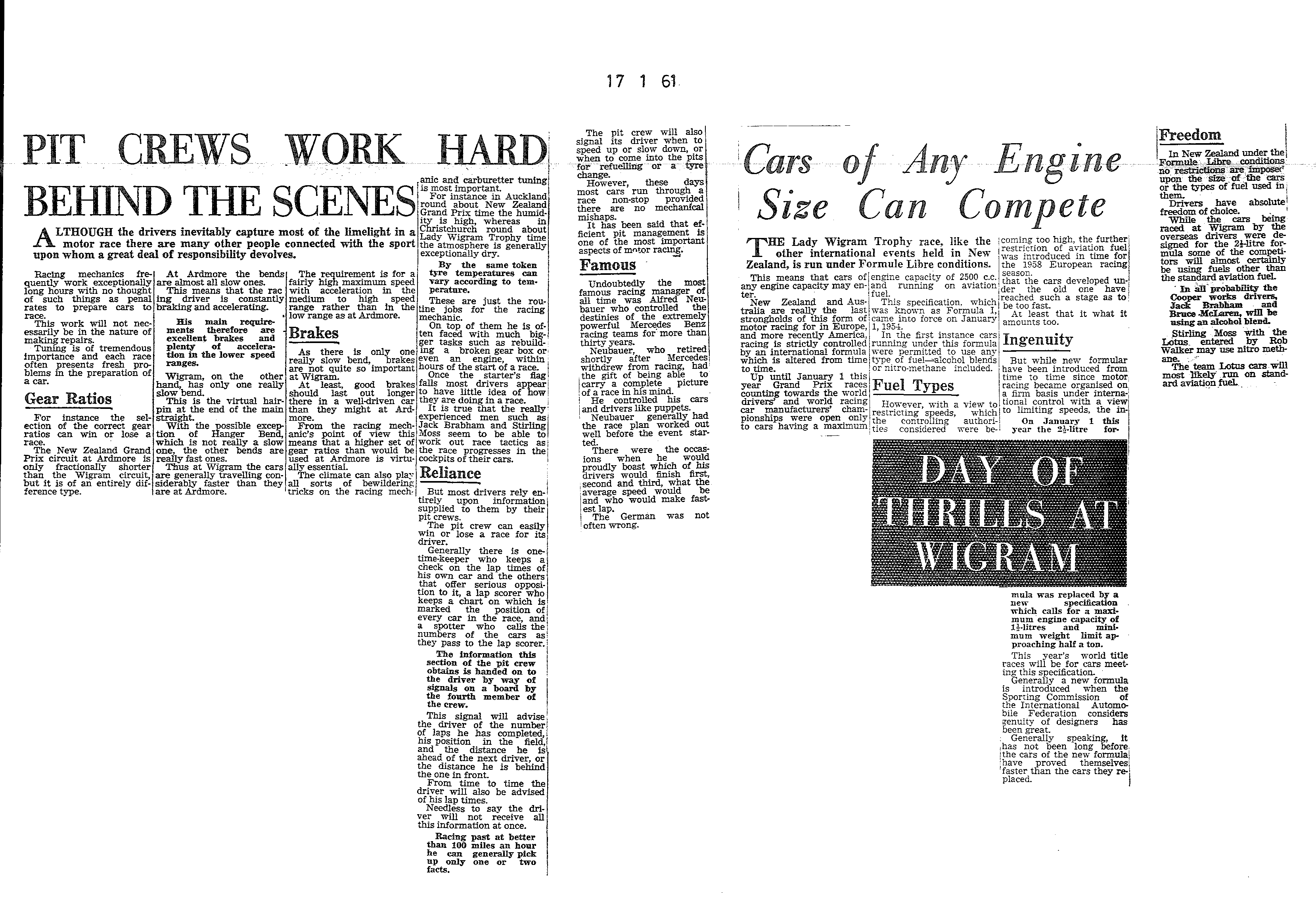Scan of the clipping page, 17 January 1961