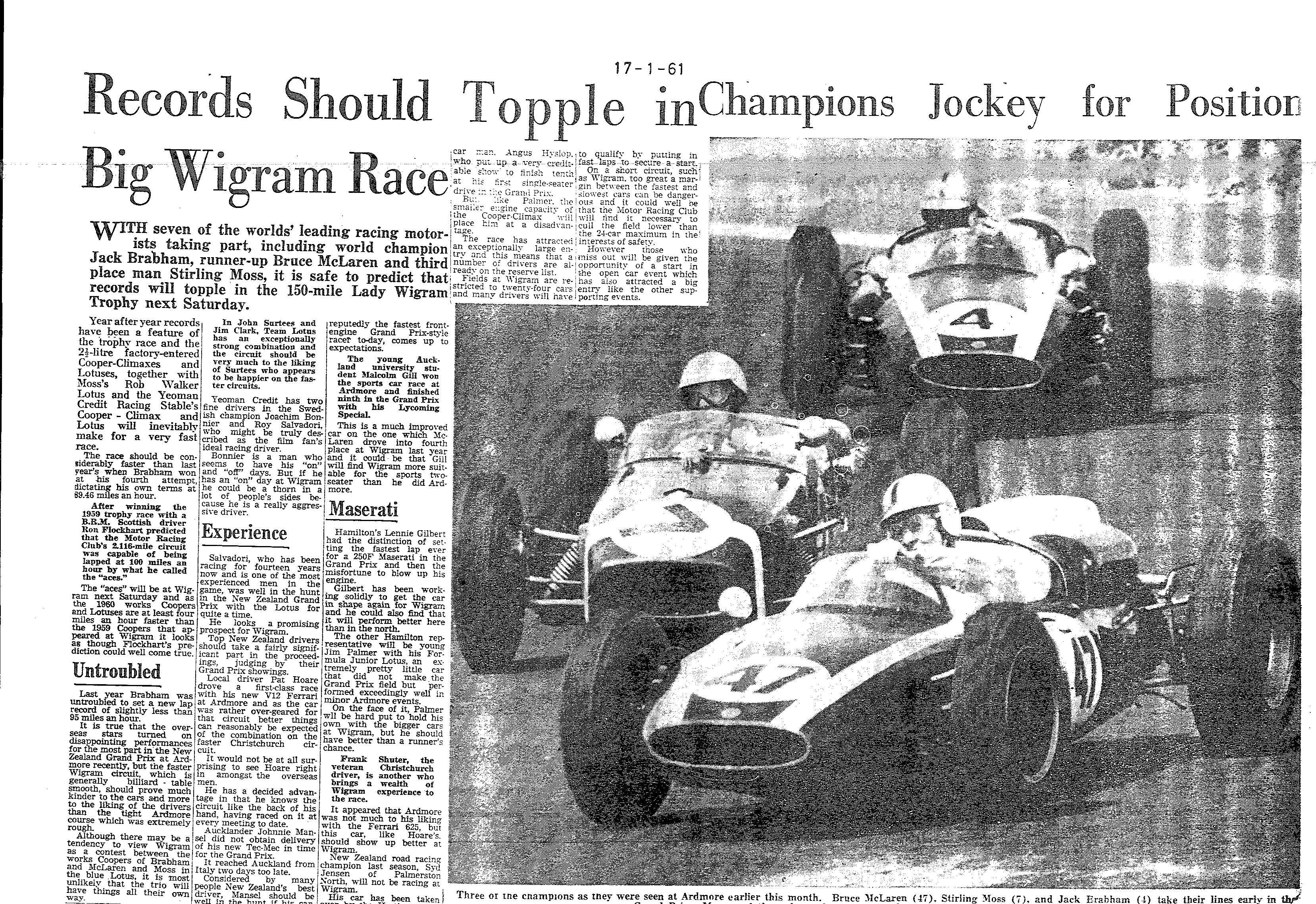 Scan of the clipping page, 17 January 1961