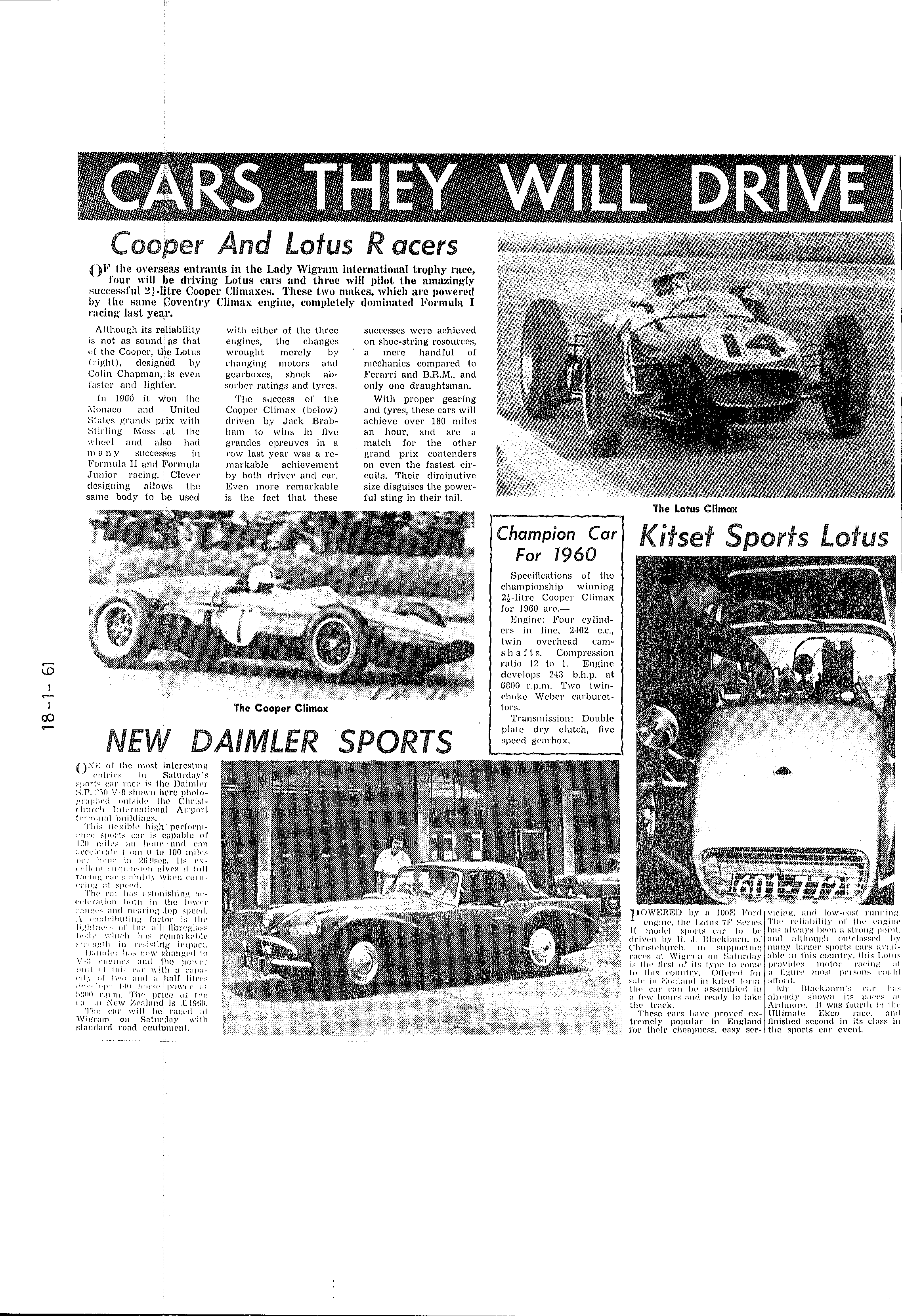 Scan of the clipping page, 18 January 1961