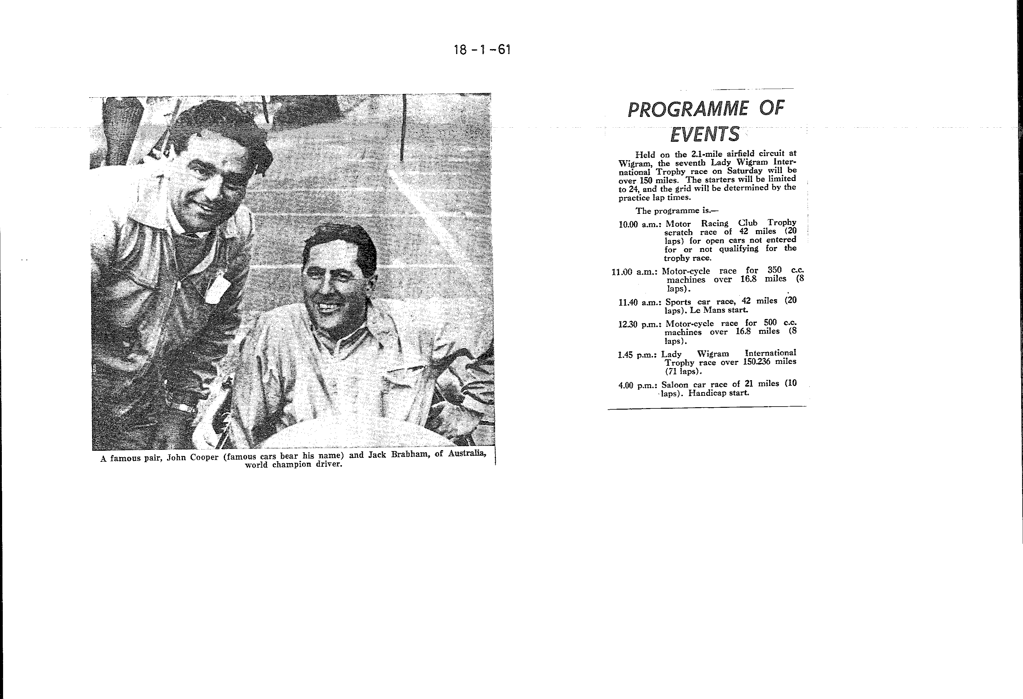 Scan of the clipping page, 18 January 1961