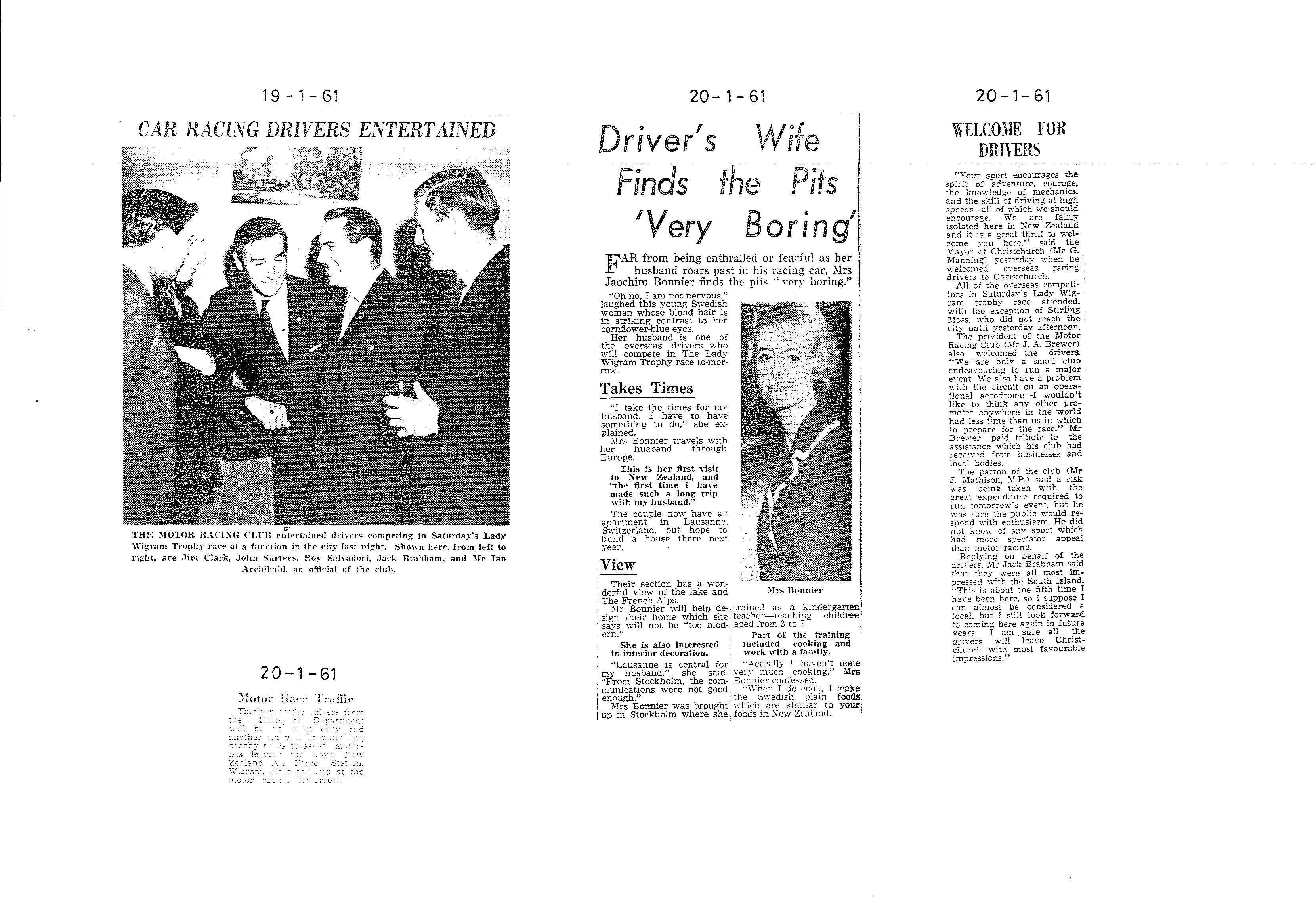 Scan of the clipping page, 19 January 1961