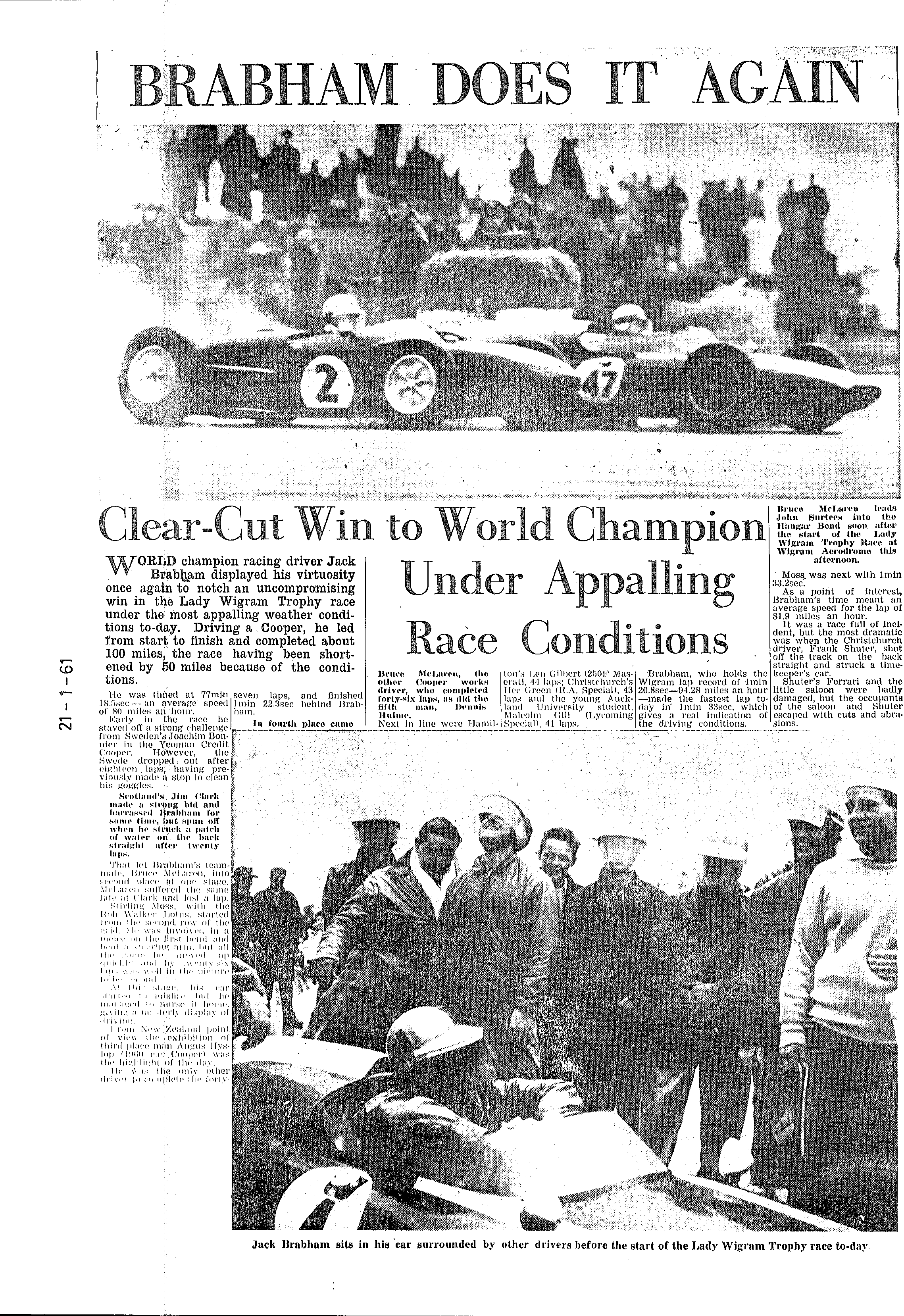 Scan of the clipping page, 21 January 1961