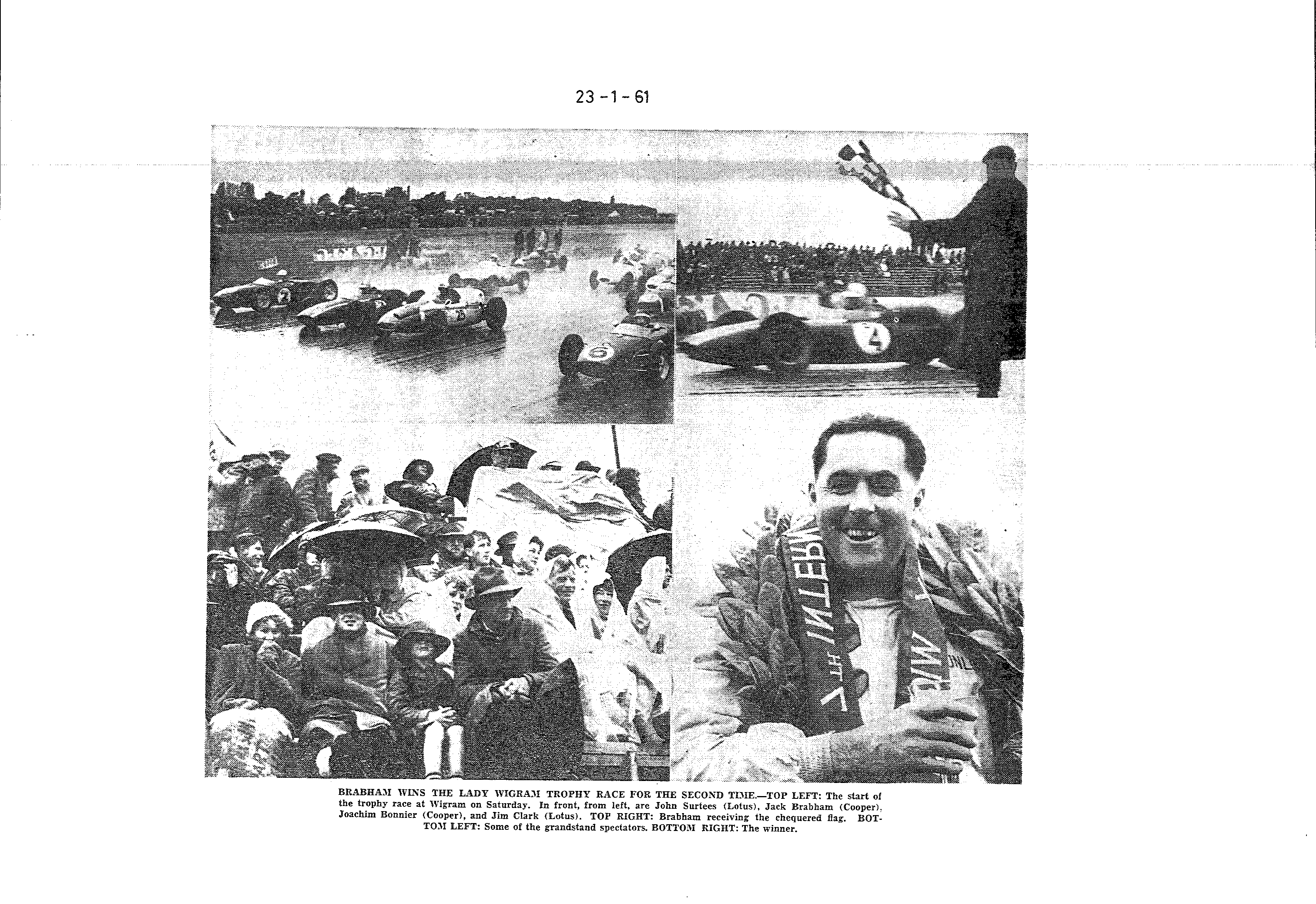 Scan of the clipping page, 23 January 1961