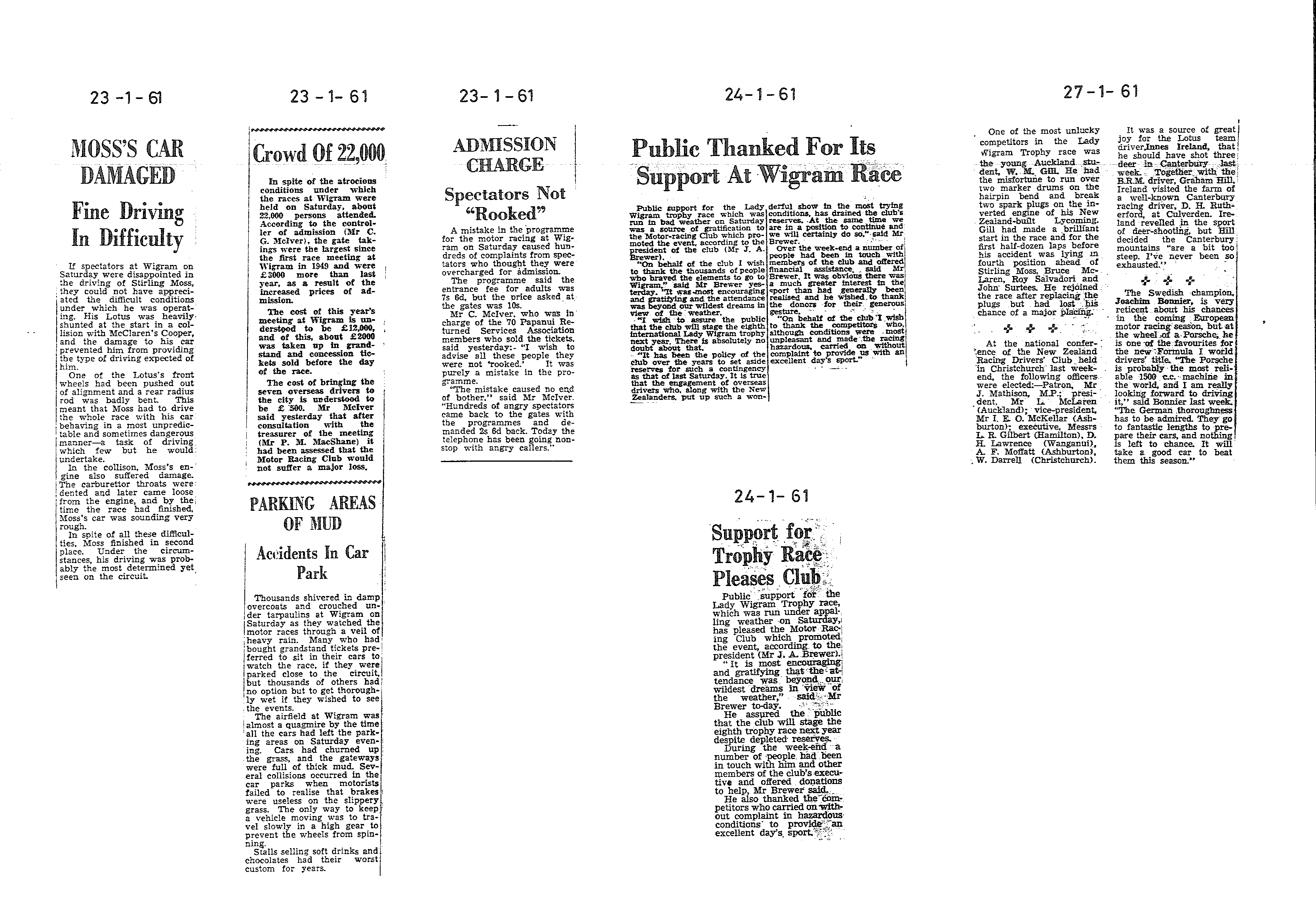 Scan of the clipping page, 23 January 1961