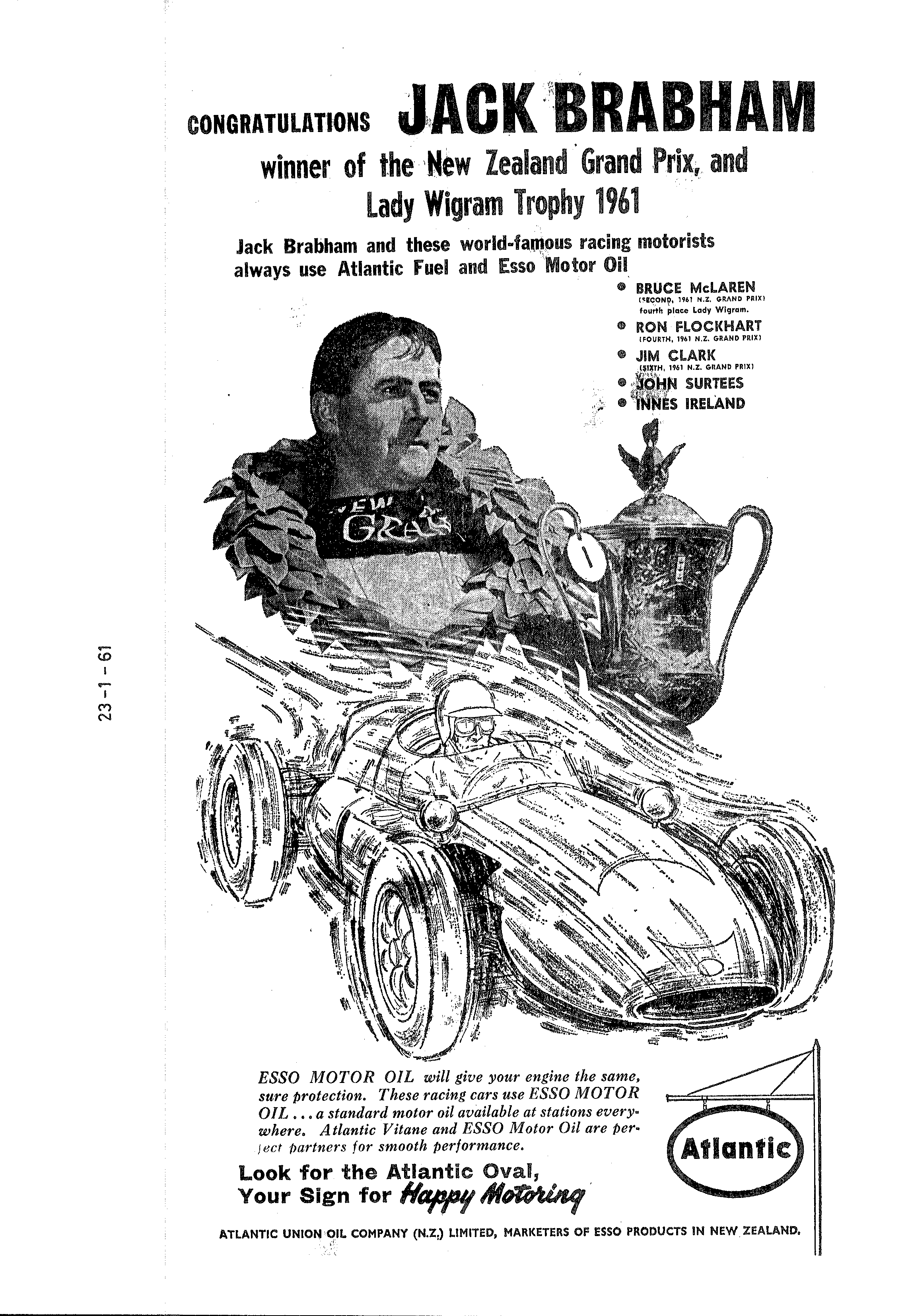 Scan of the clipping page, 23 January 1961