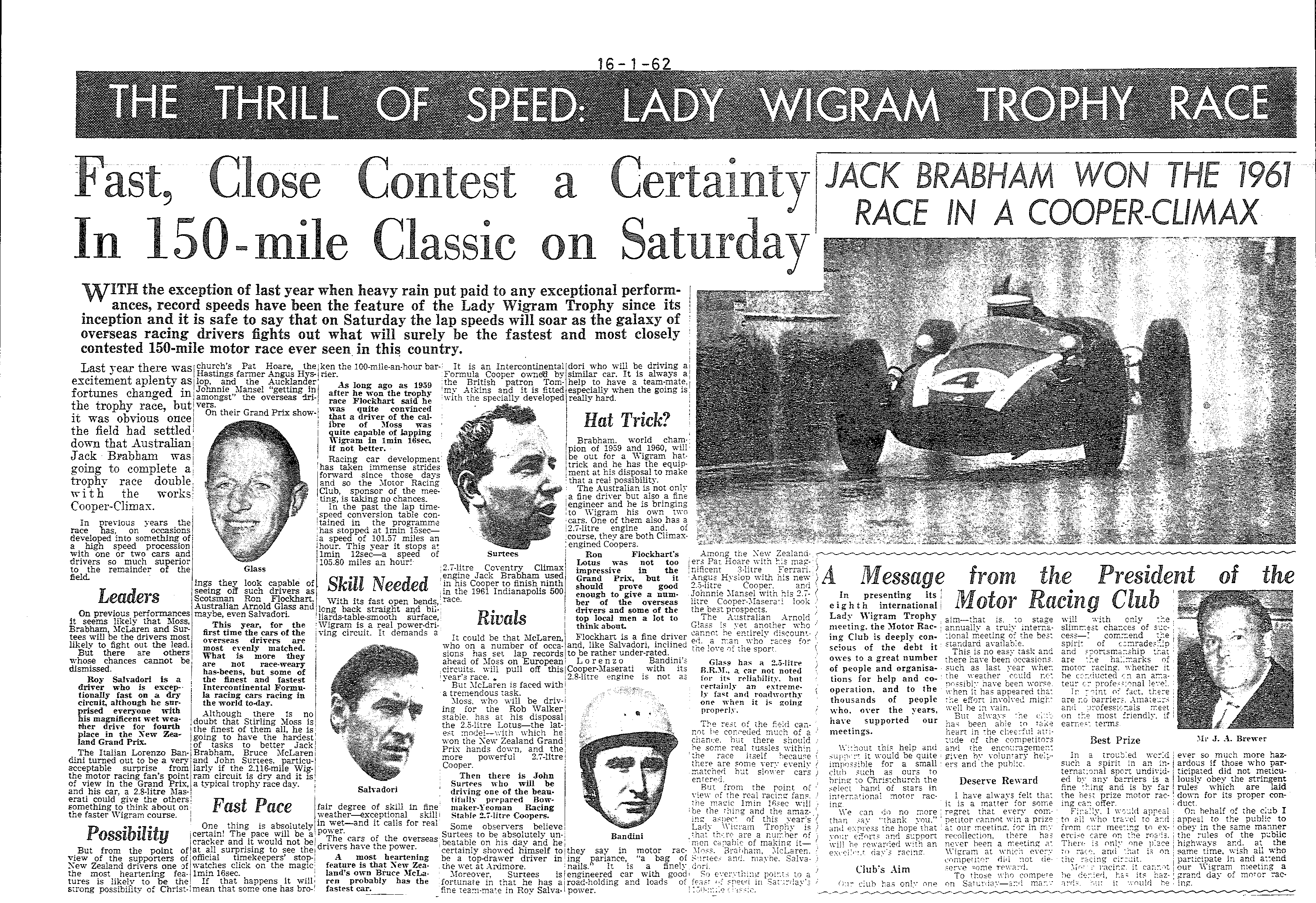 Scan of the clipping page, 16 January 1962