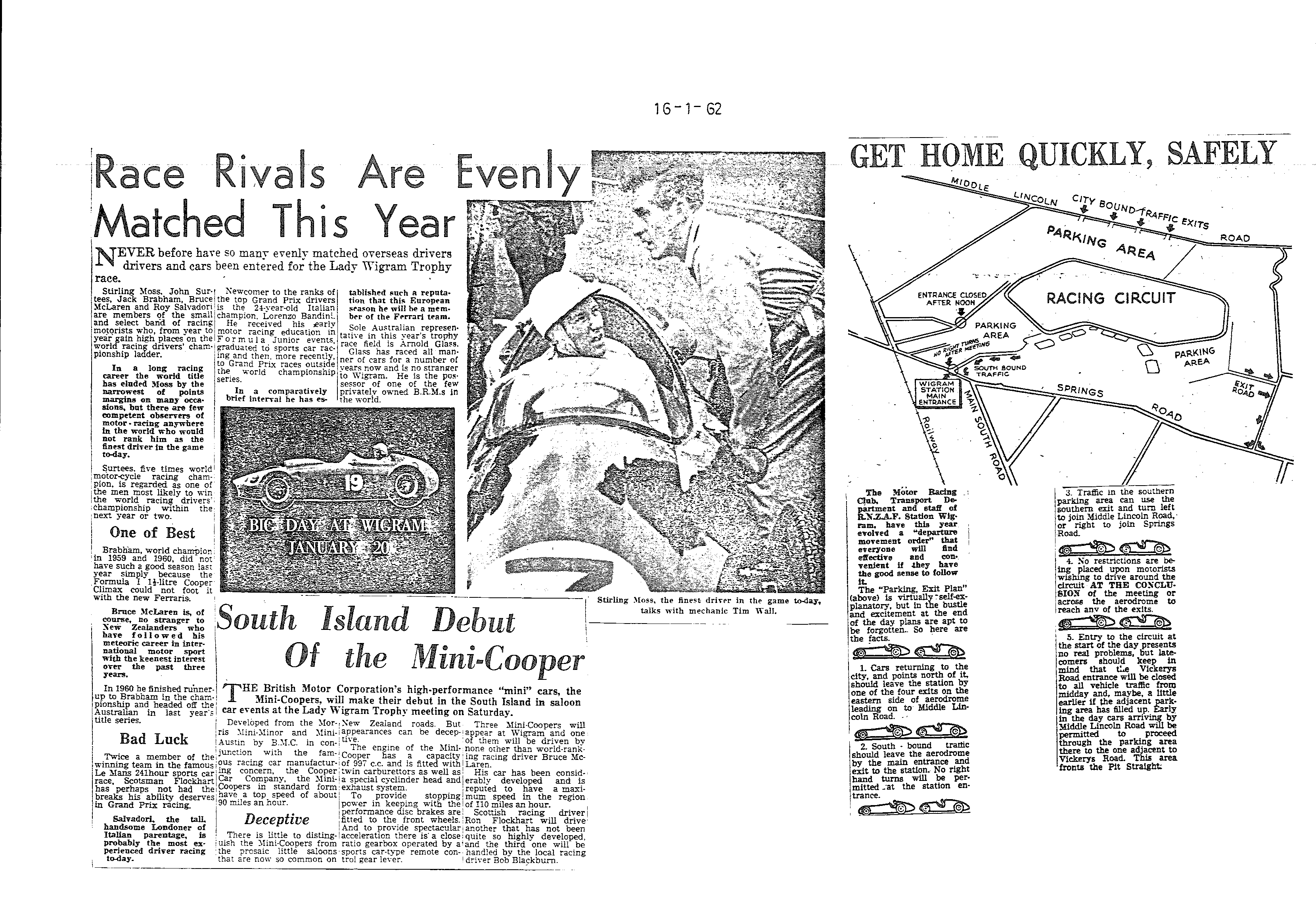 Scan of the clipping page, 16 January 1962