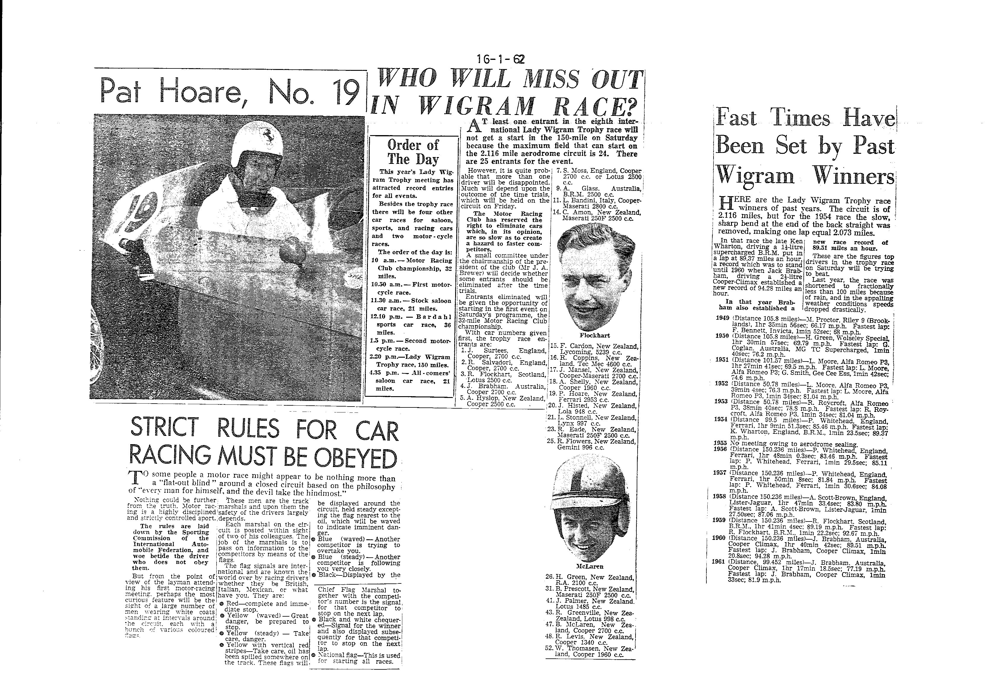 Scan of the clipping page, 16 January 1962