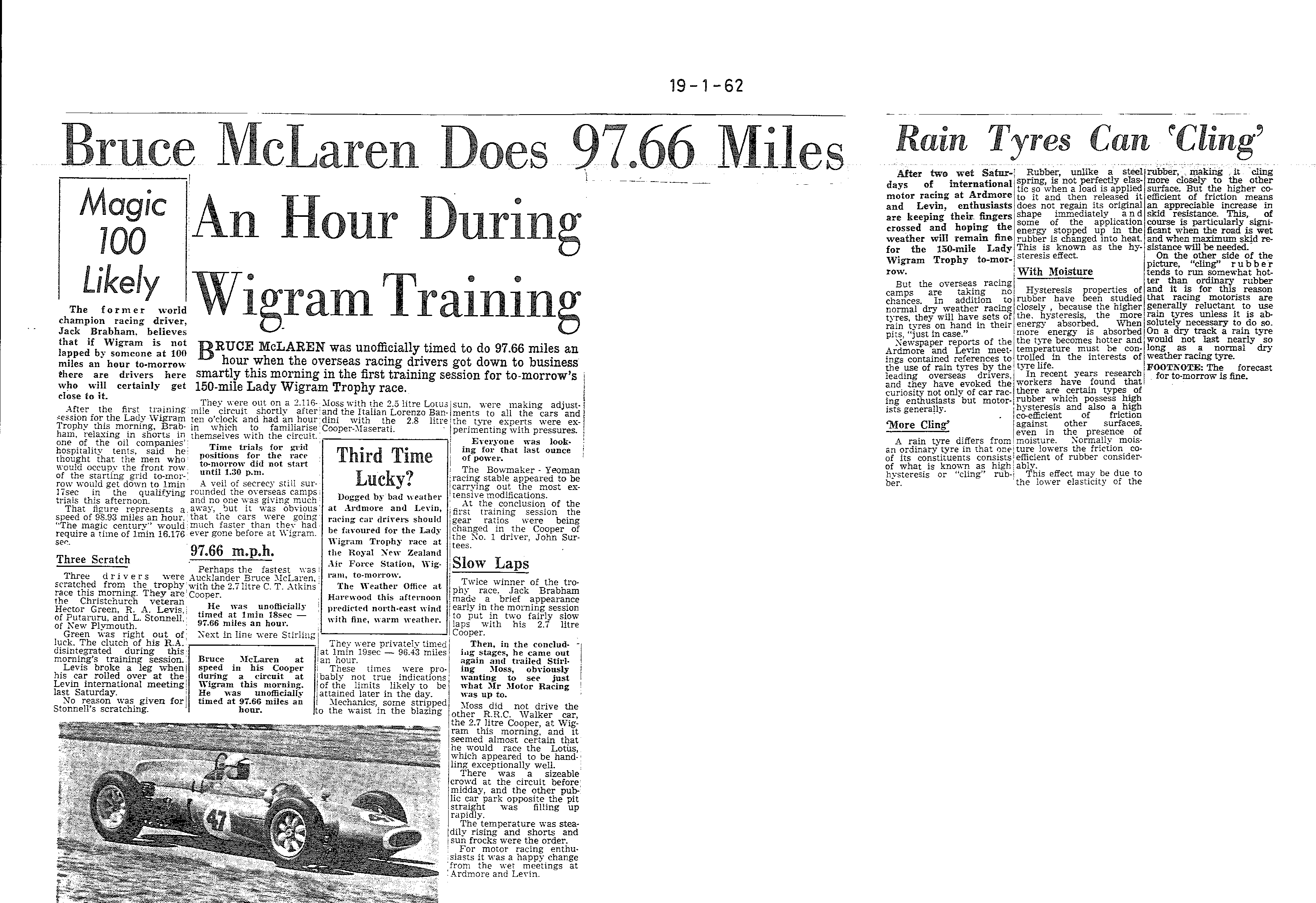 Scan of the clipping page, 19 January 1962
