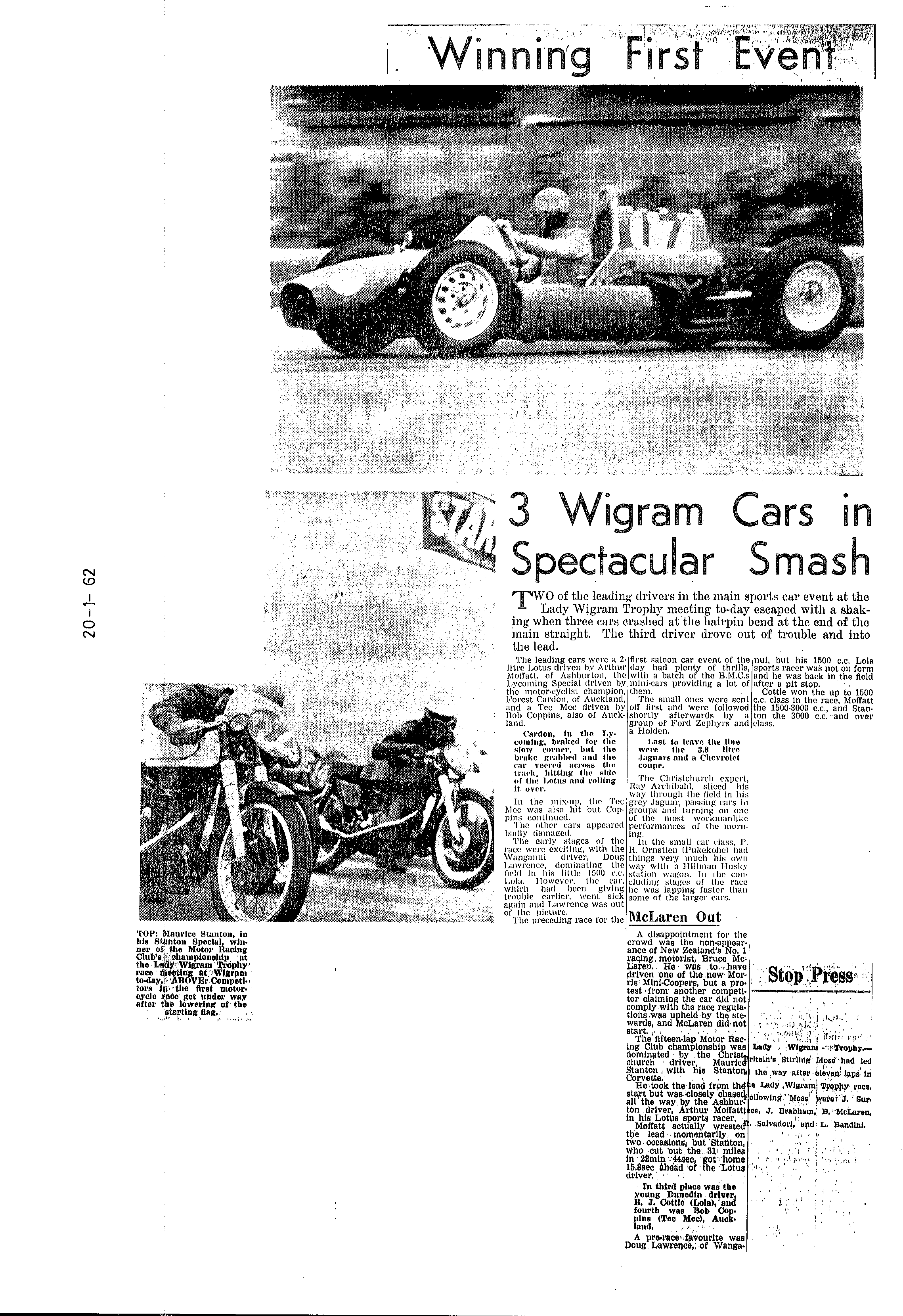 Scan of the clipping page, 20 January 1962