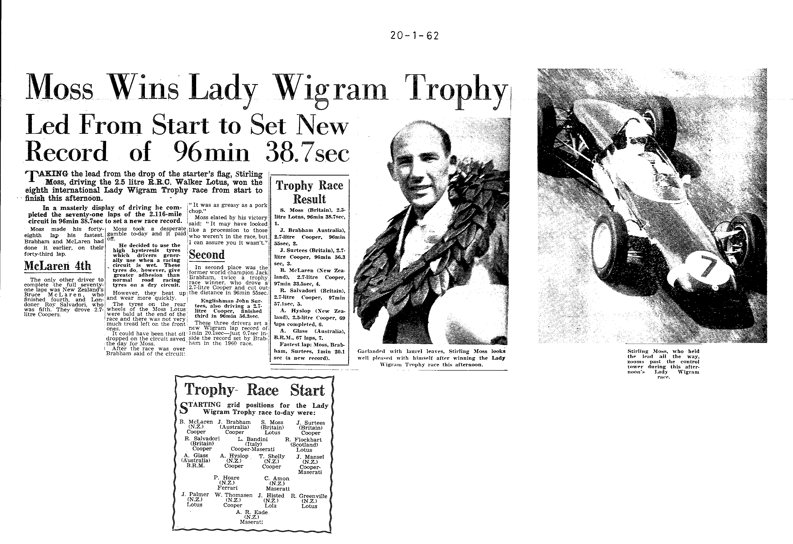 Scan of the clipping page, 20 January 1962