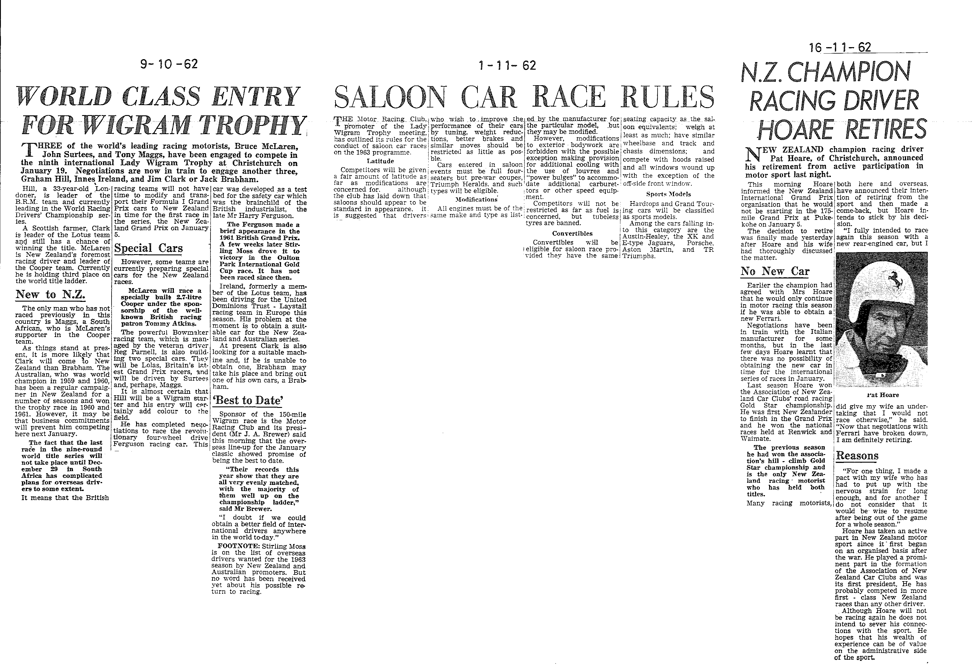 Scan of the clipping page, 9 October 1962