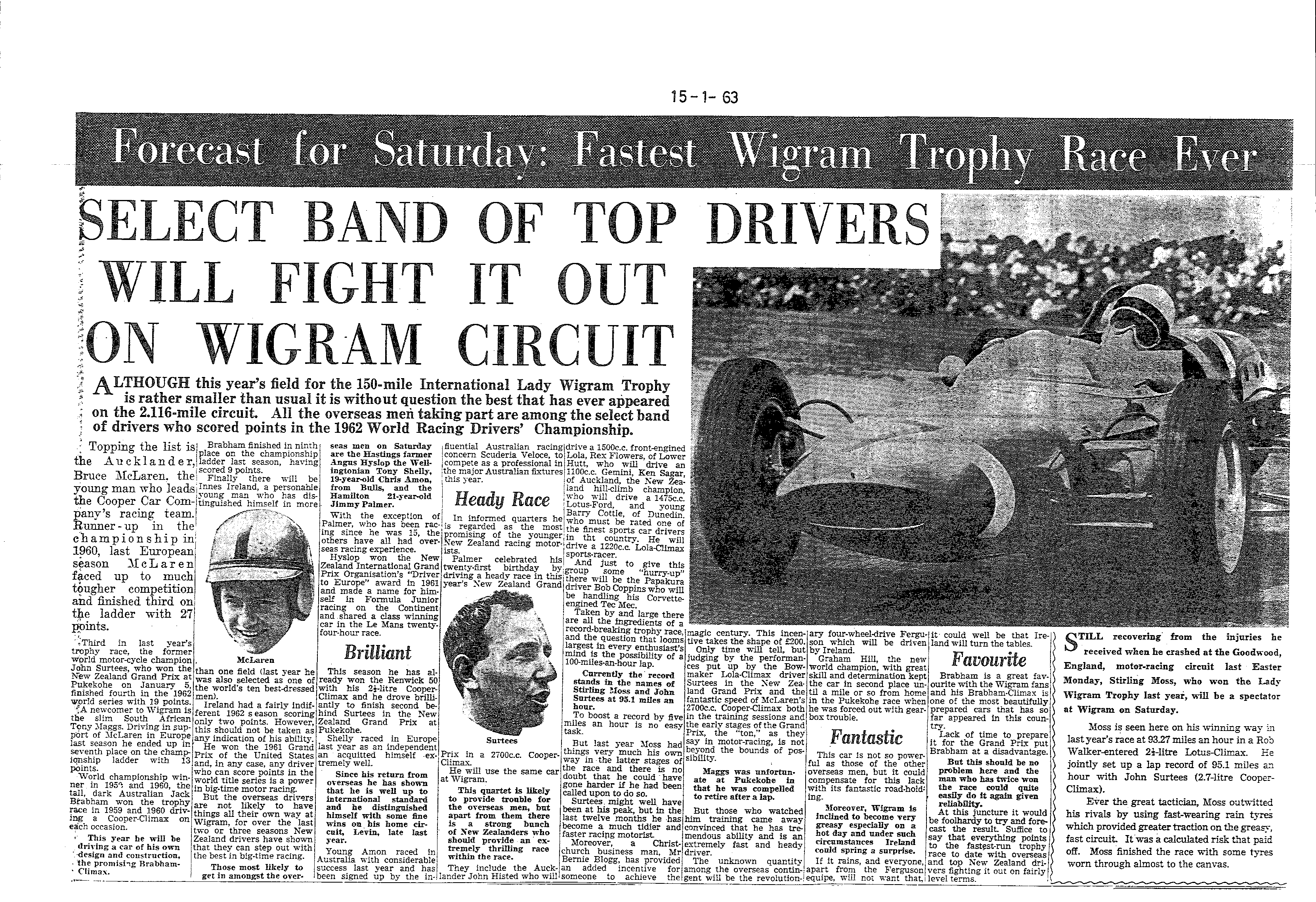 Scan of the clipping page, 15 January 1963