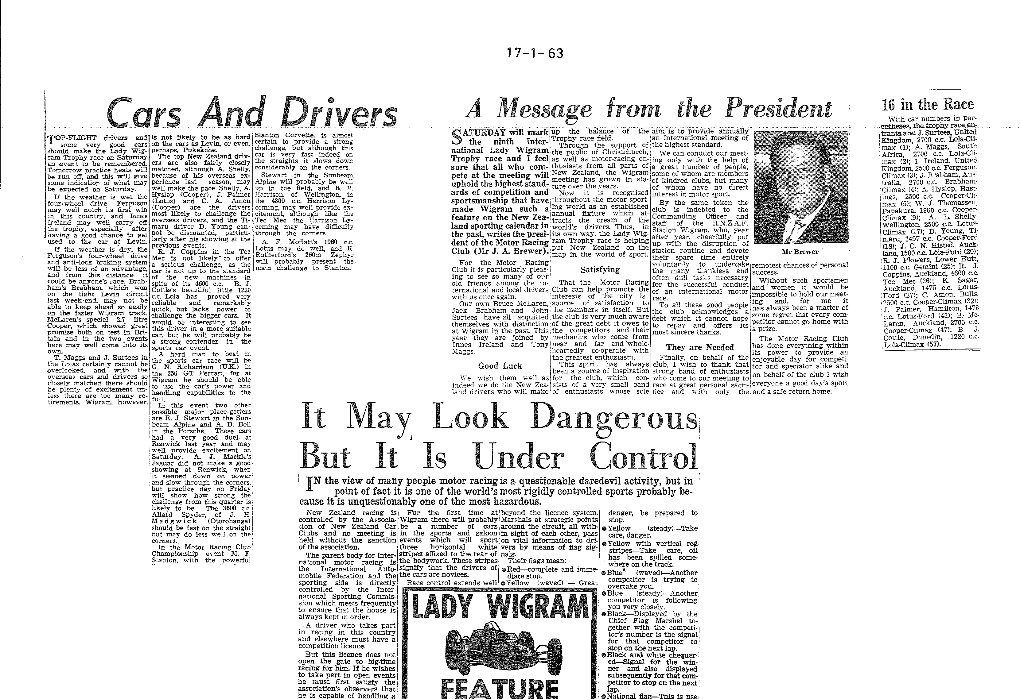 Scan of the clipping page, 17 January 1963