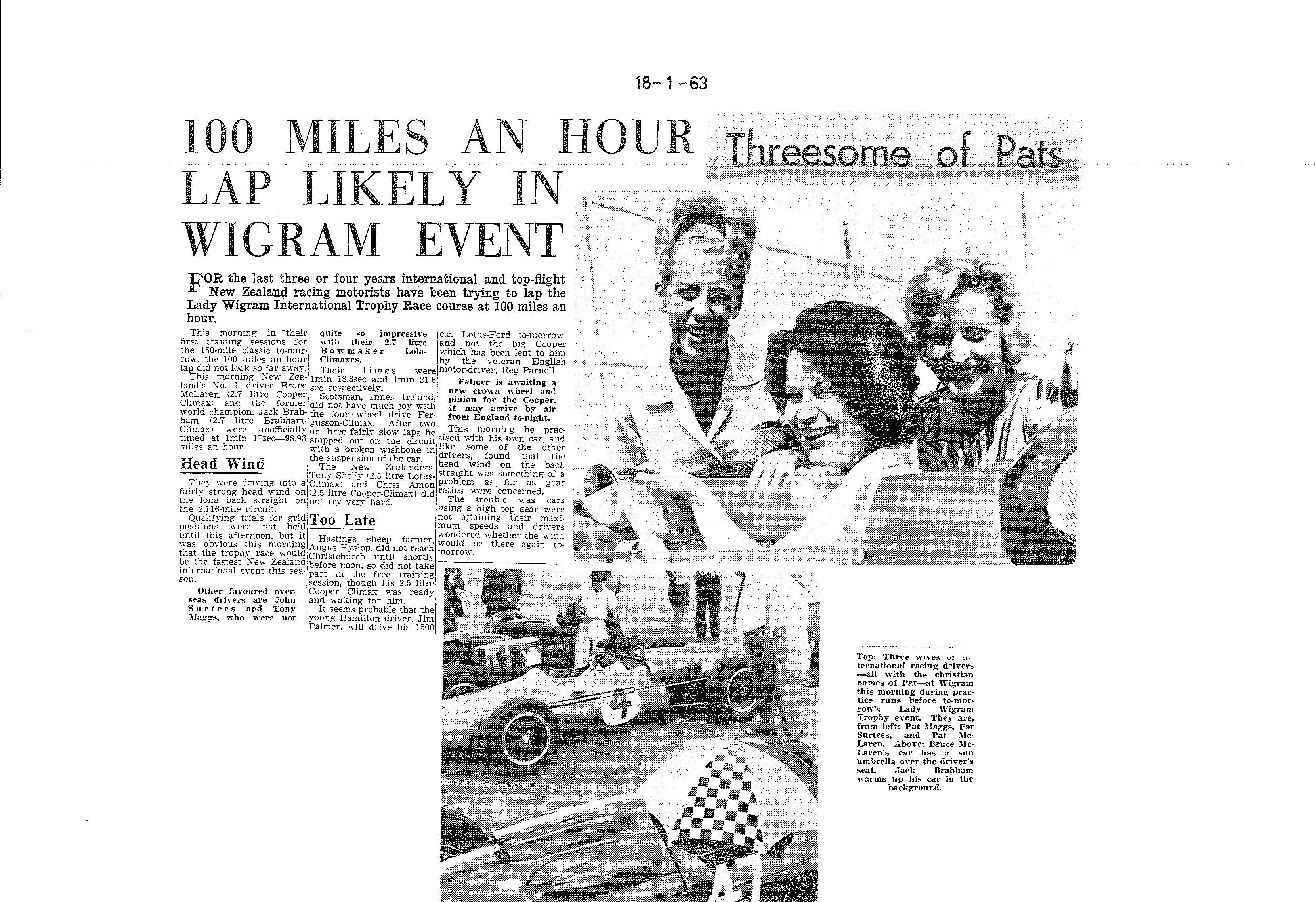 Scan of the clipping page, 18 January 1963