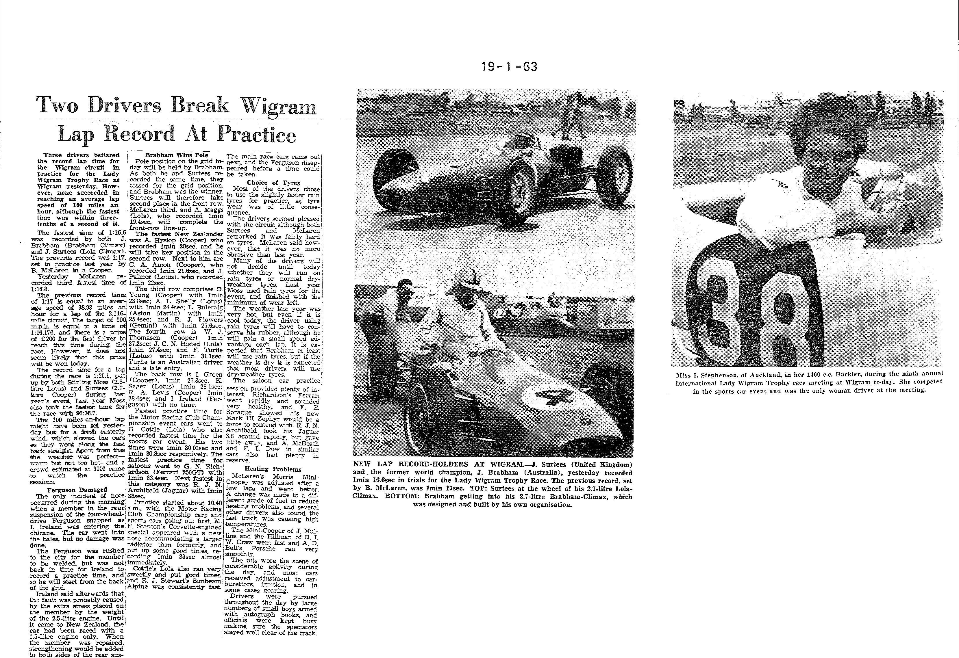Scan of the clipping page, 19 January 1963