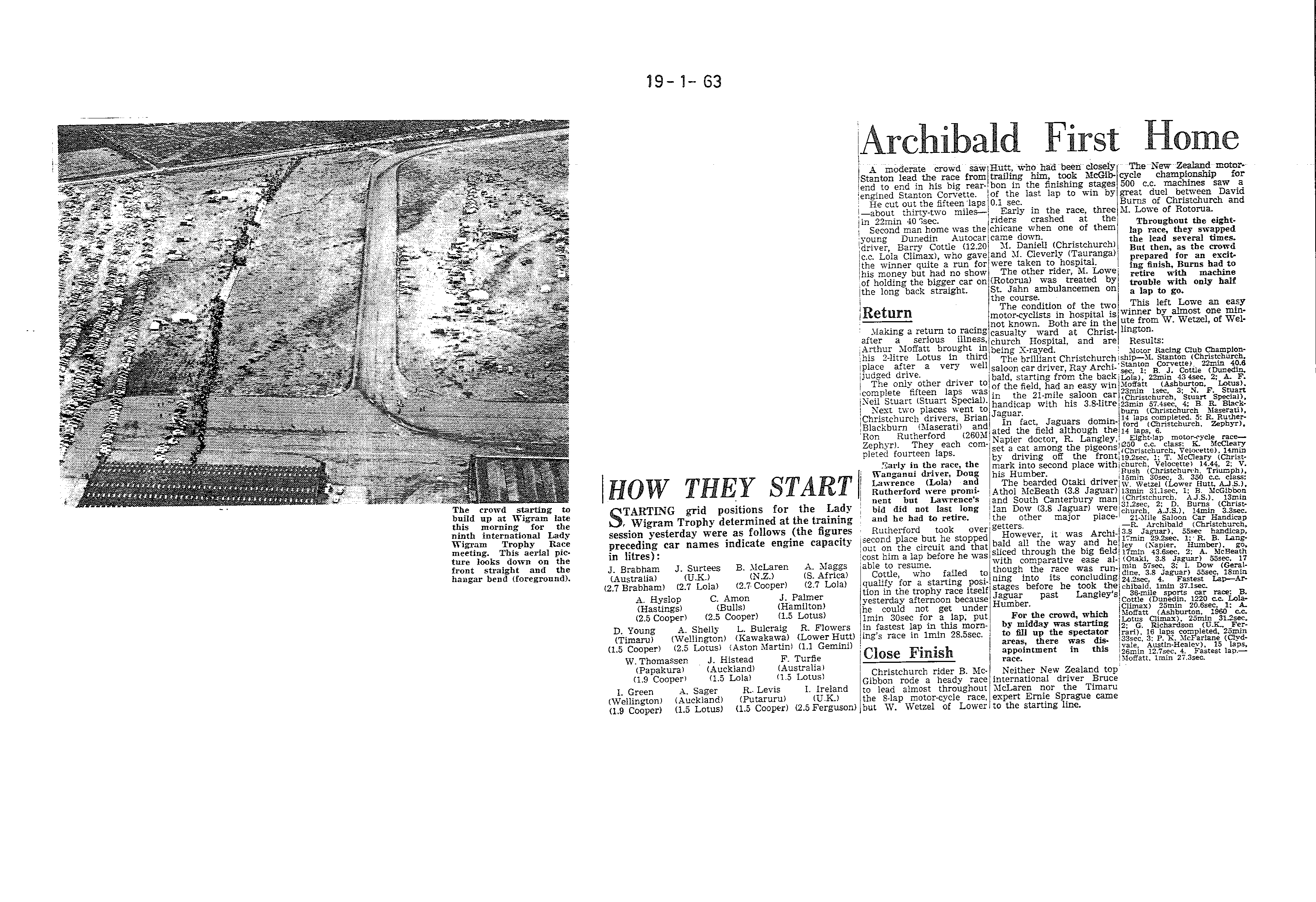 Scan of the clipping page, 19 January 1963