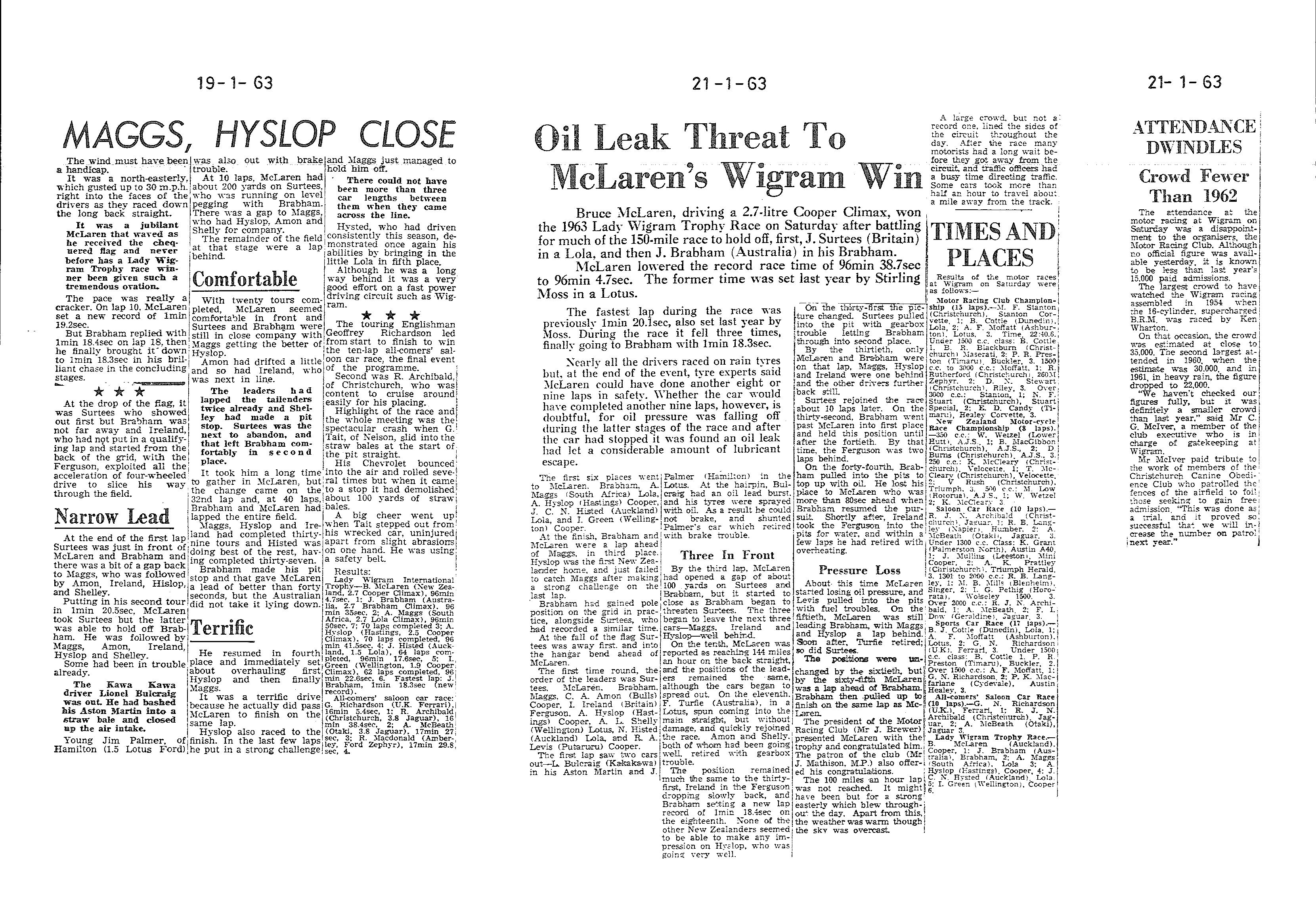 Scan of the clipping page, 19 January 1963