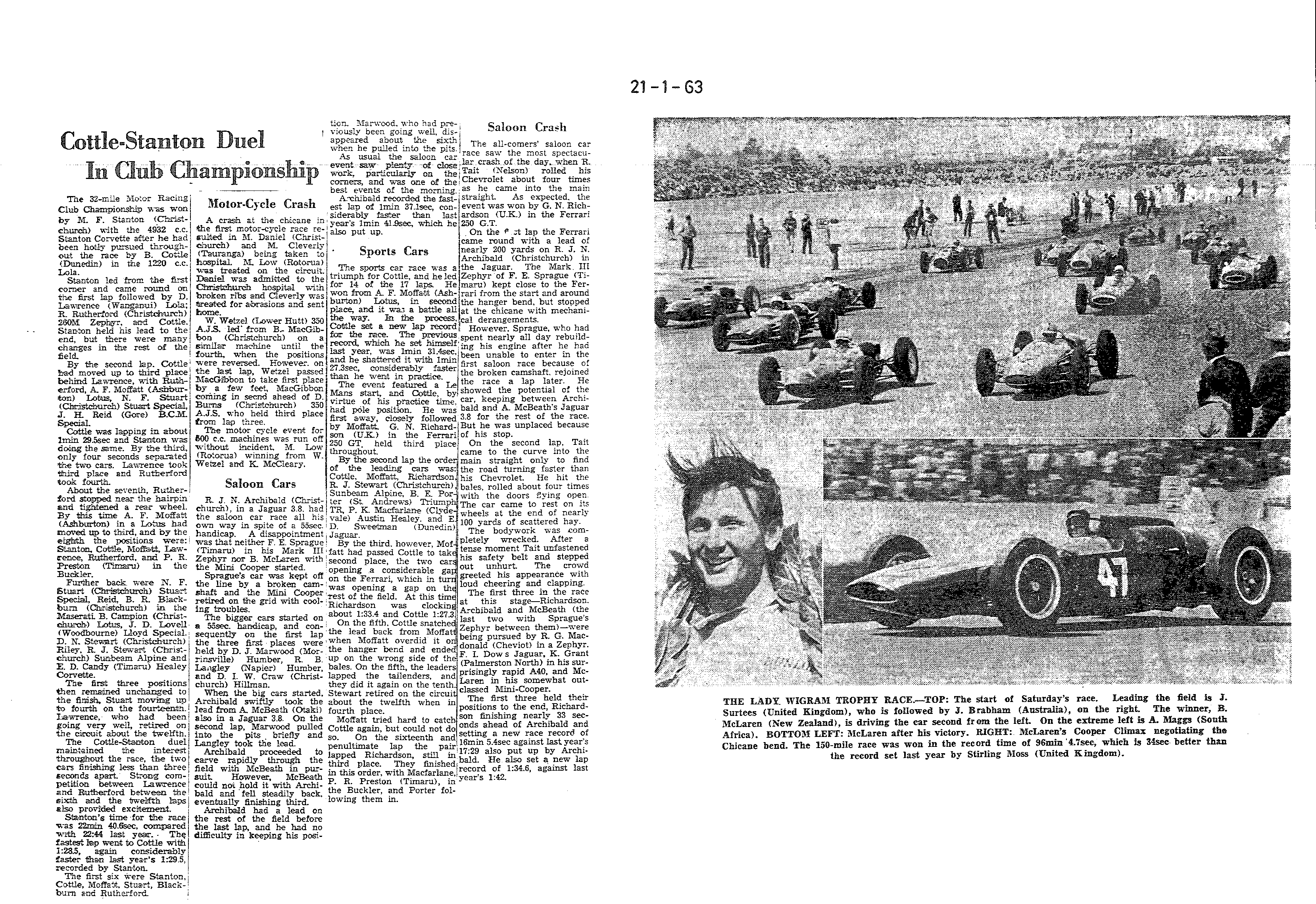 Scan of the clipping page, 21 January 1963