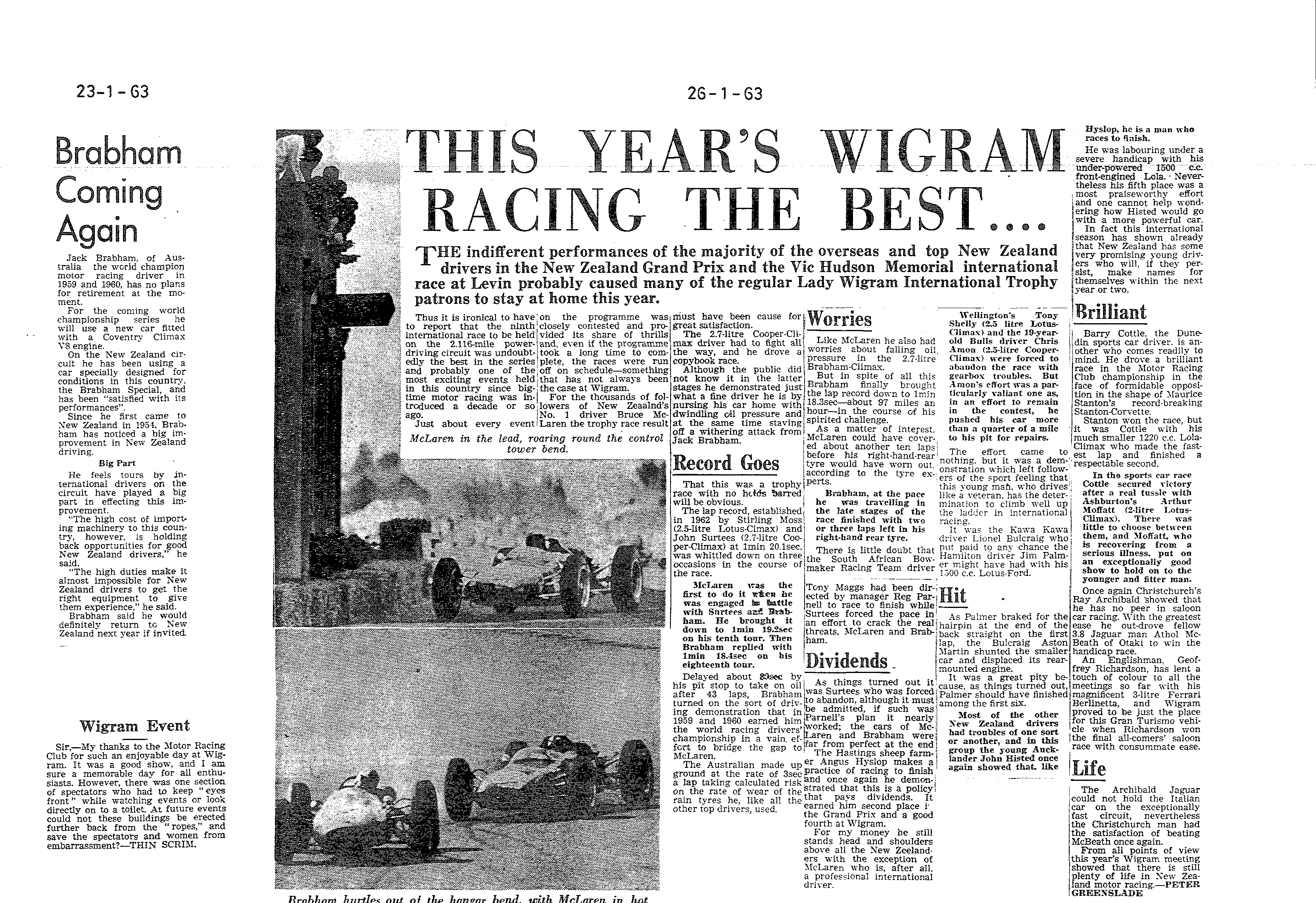 Scan of the clipping page, 23 January 1963