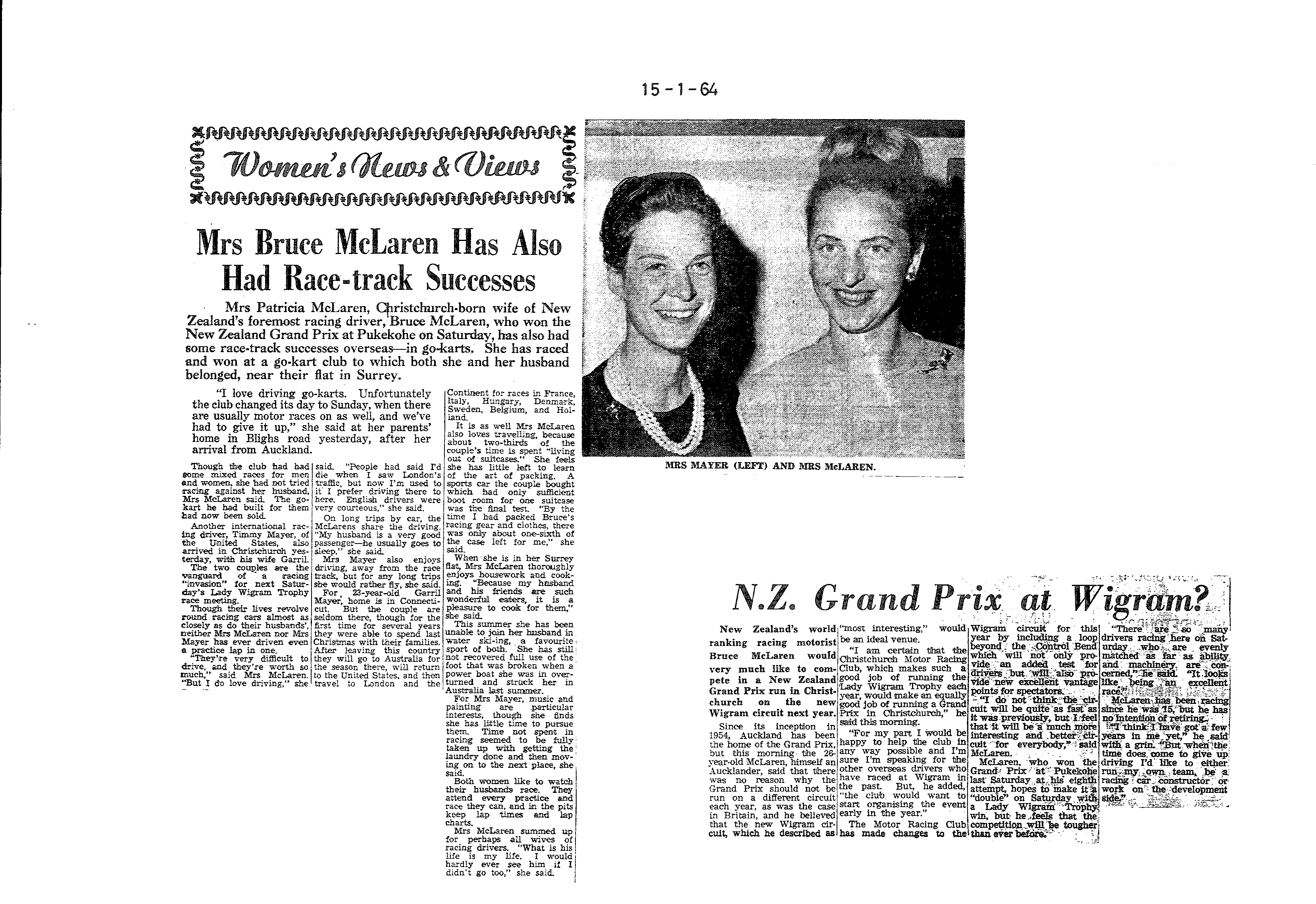 Scan of the clipping page, 15 January 1964