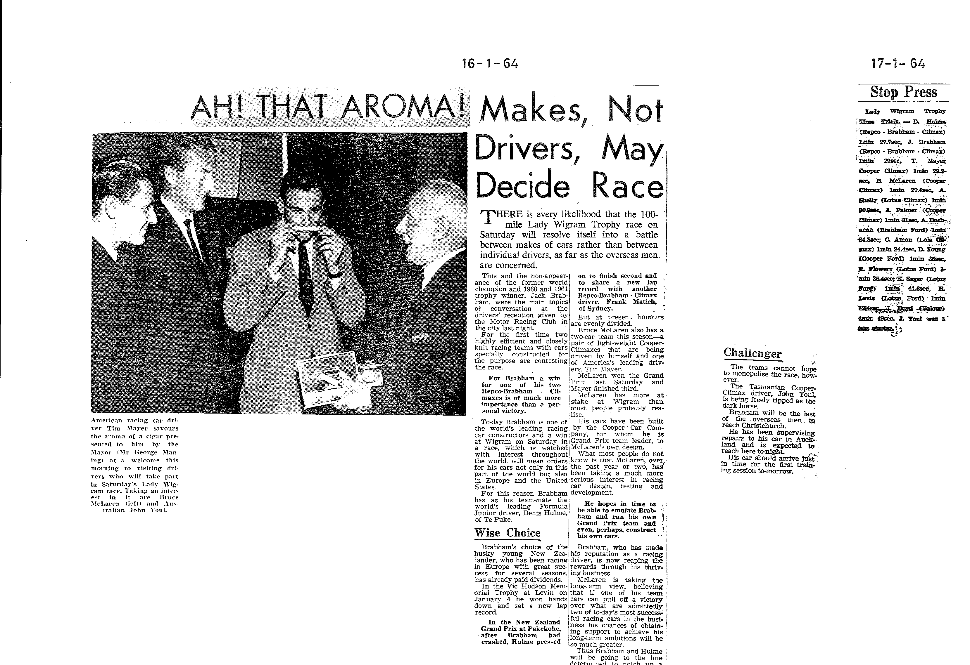 Scan of the clipping page, 16 January 1964