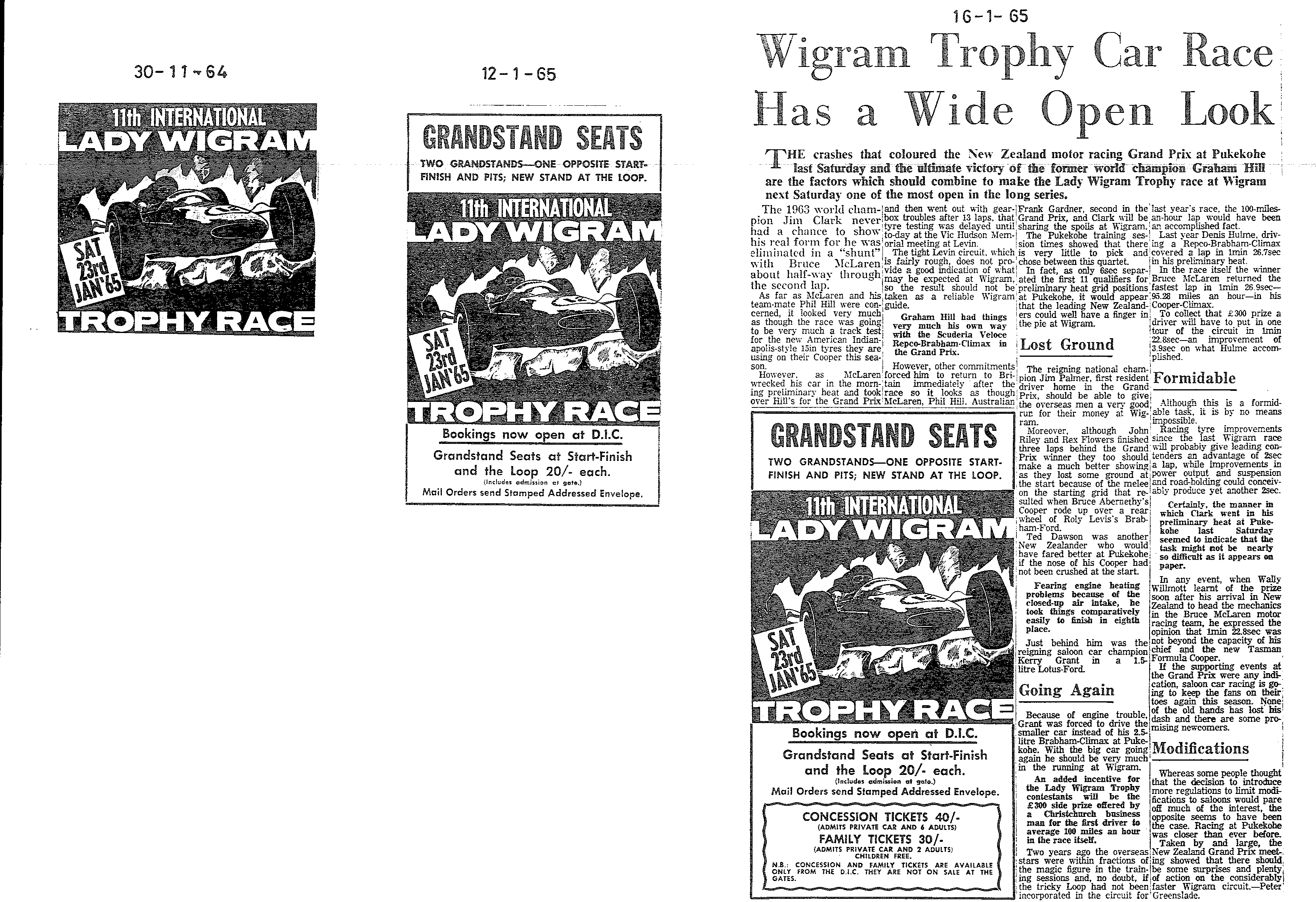 Scan of the clipping page, 16 January 1965