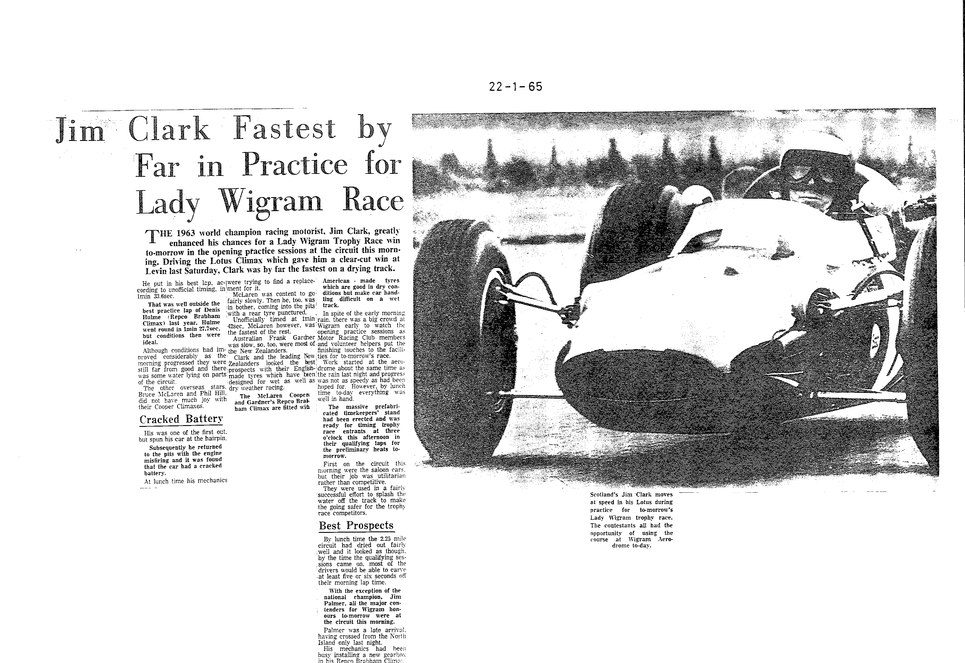 Scan of the clipping page, 22 January 1965