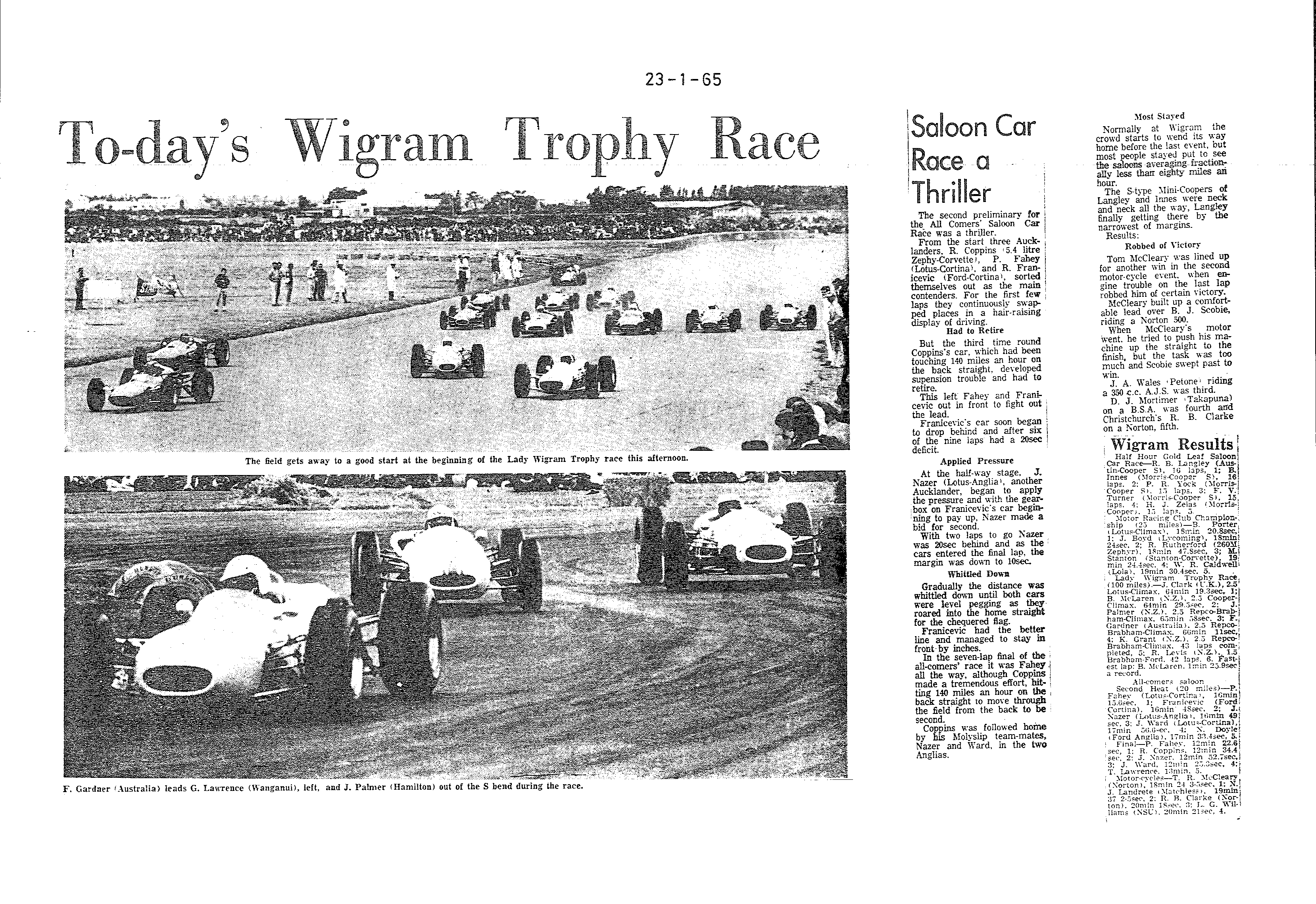 Scan of the clipping page, 23 January 1965