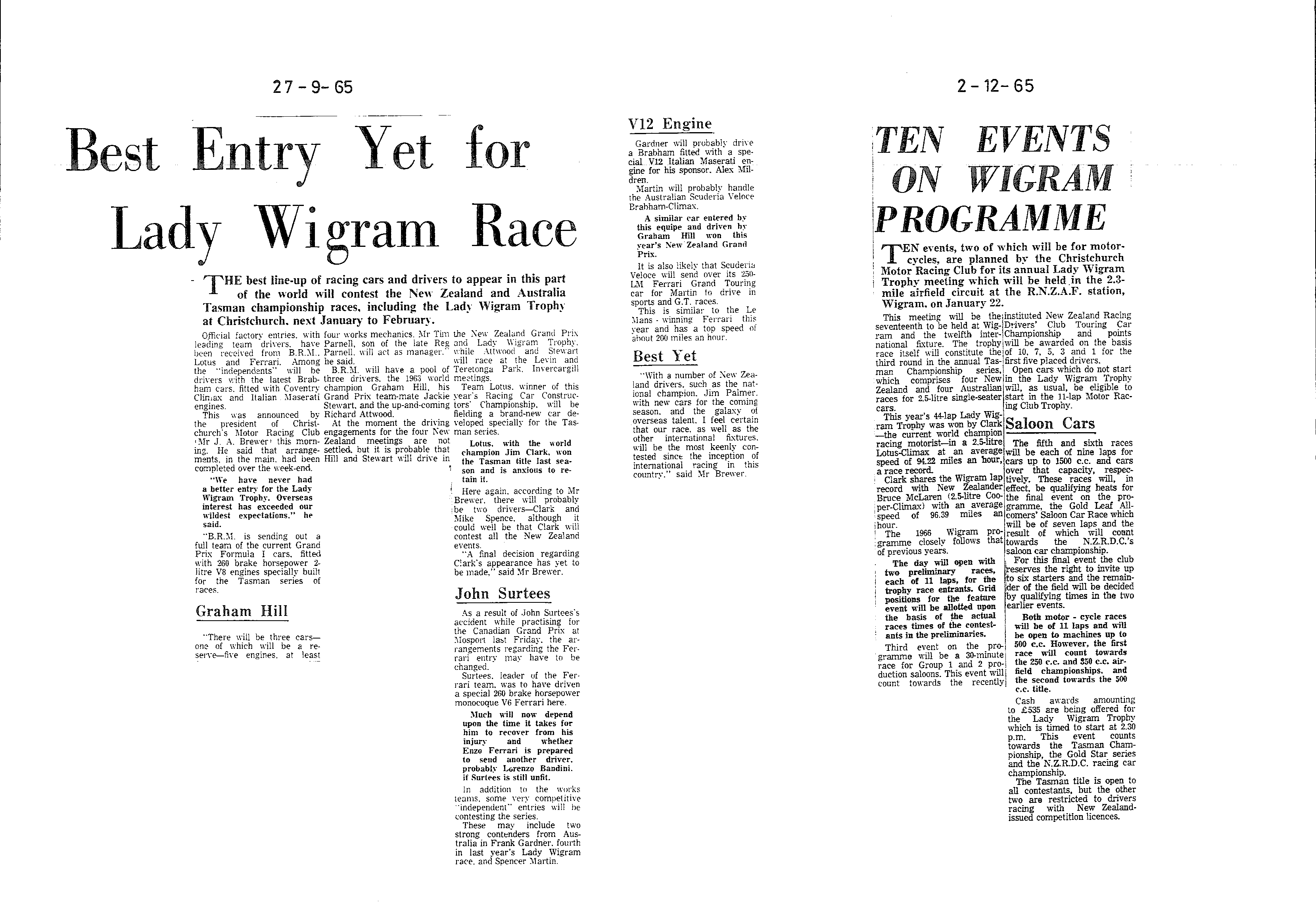Scan of the clipping page, 27 September 1965