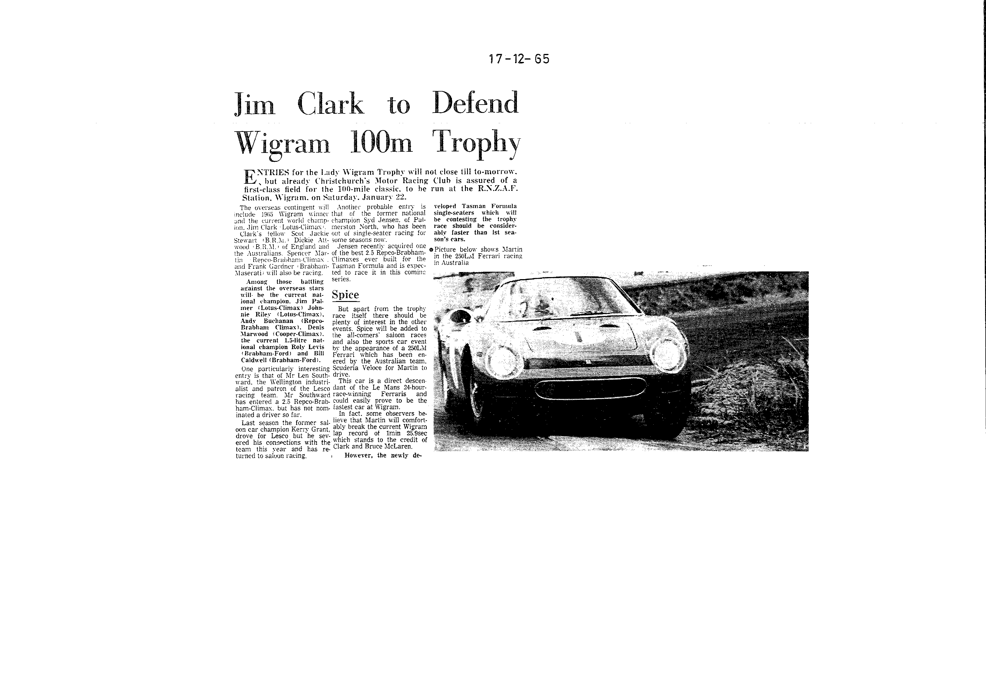 Scan of the clipping page, 17 December 1965
