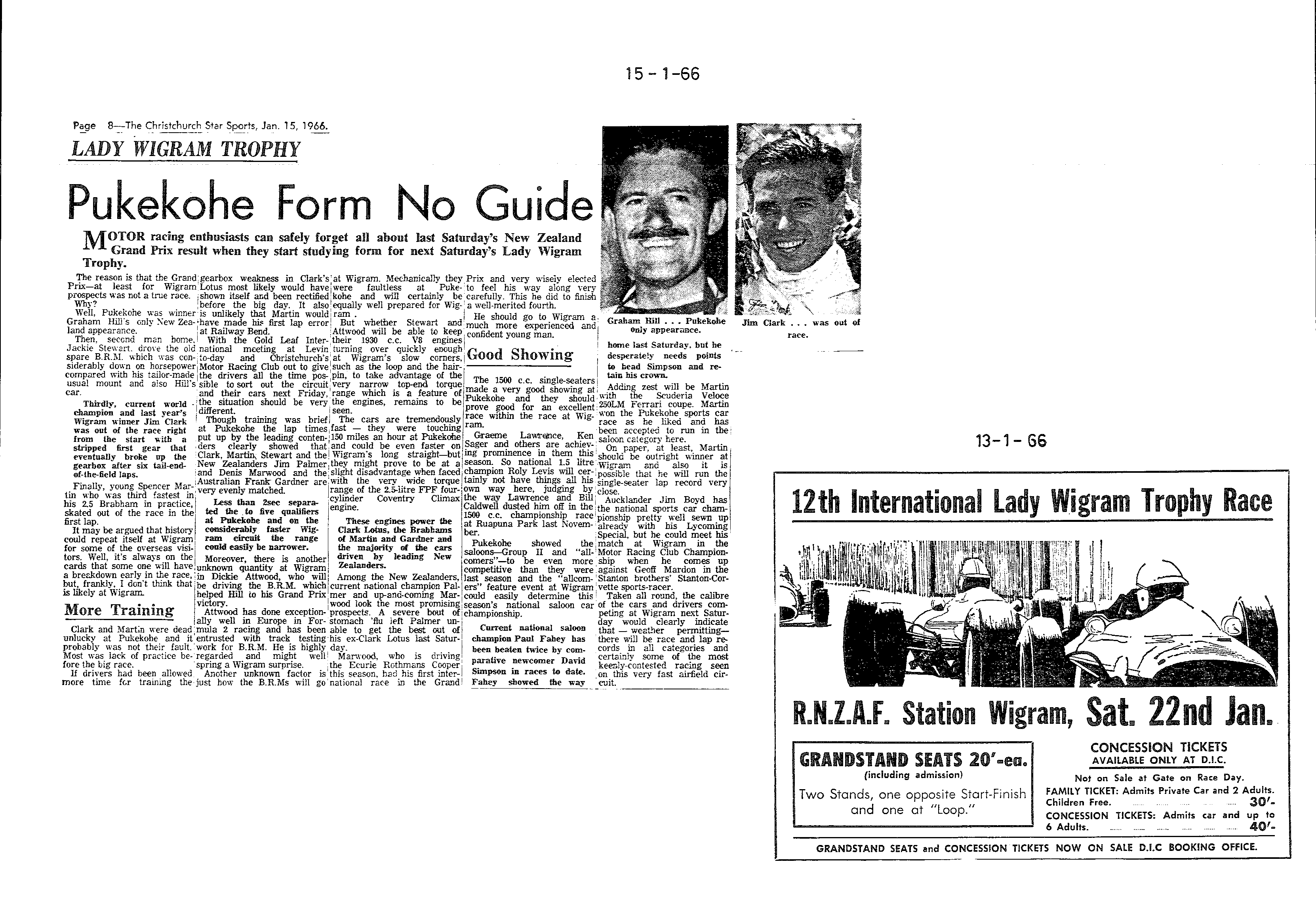 Scan of the clipping page, 15 January 1966