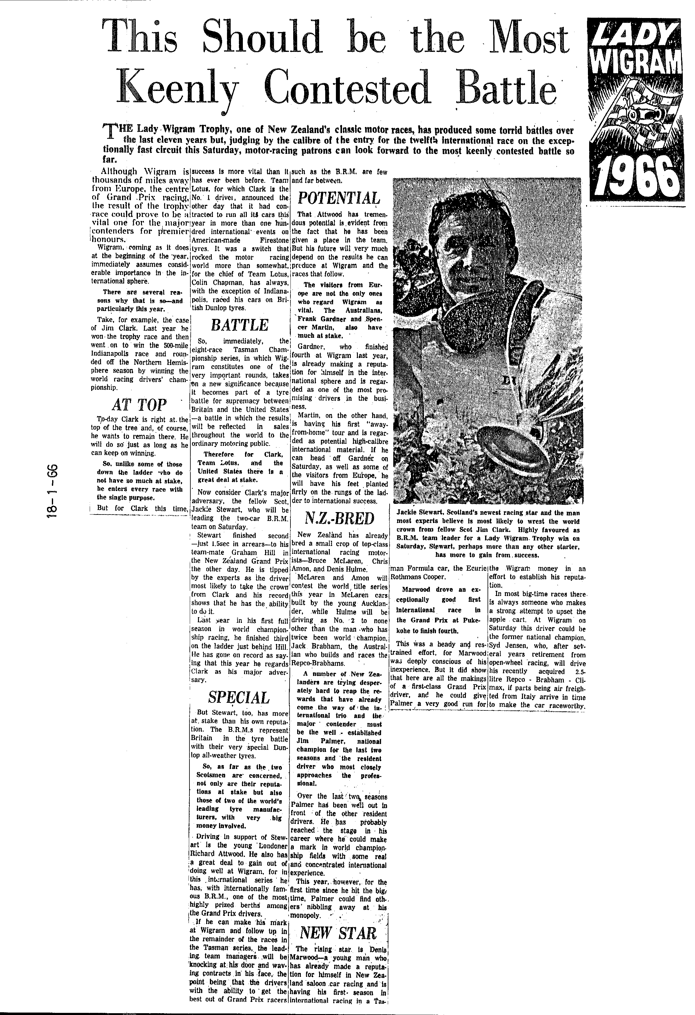 Scan of the clipping page, 18 January 1966