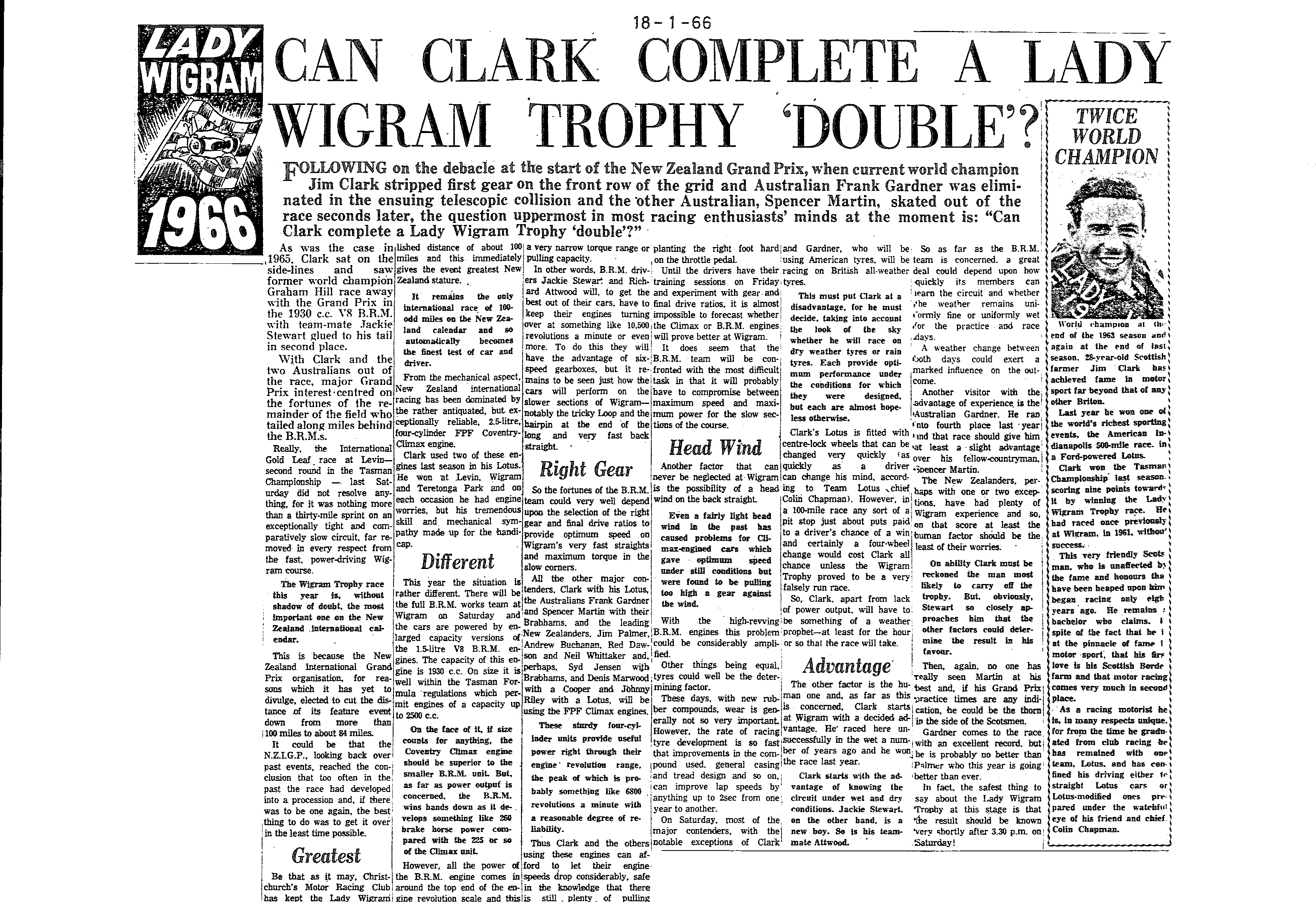 Scan of the clipping page, 18 January 1966