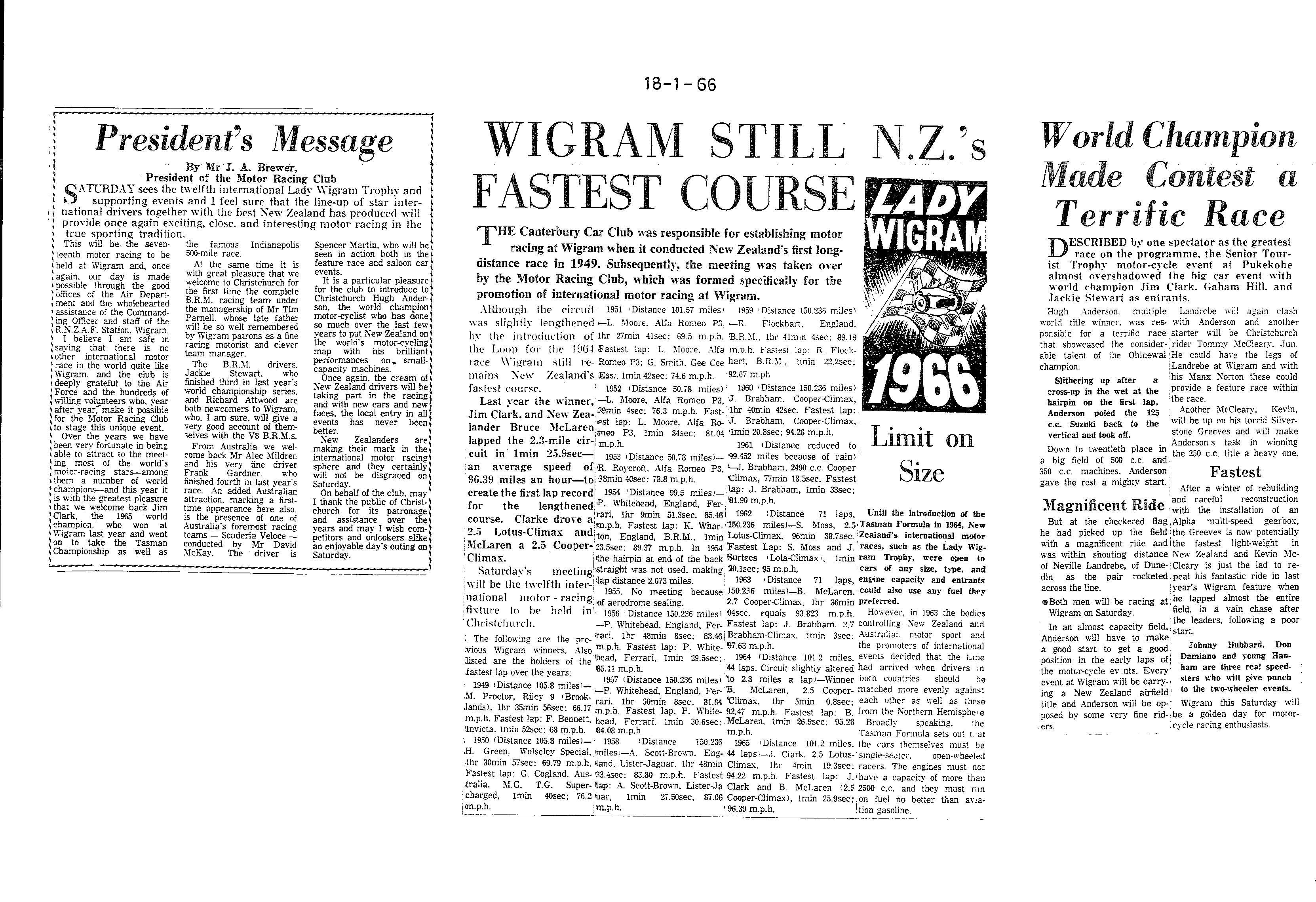 Scan of the clipping page, 18 January 1966