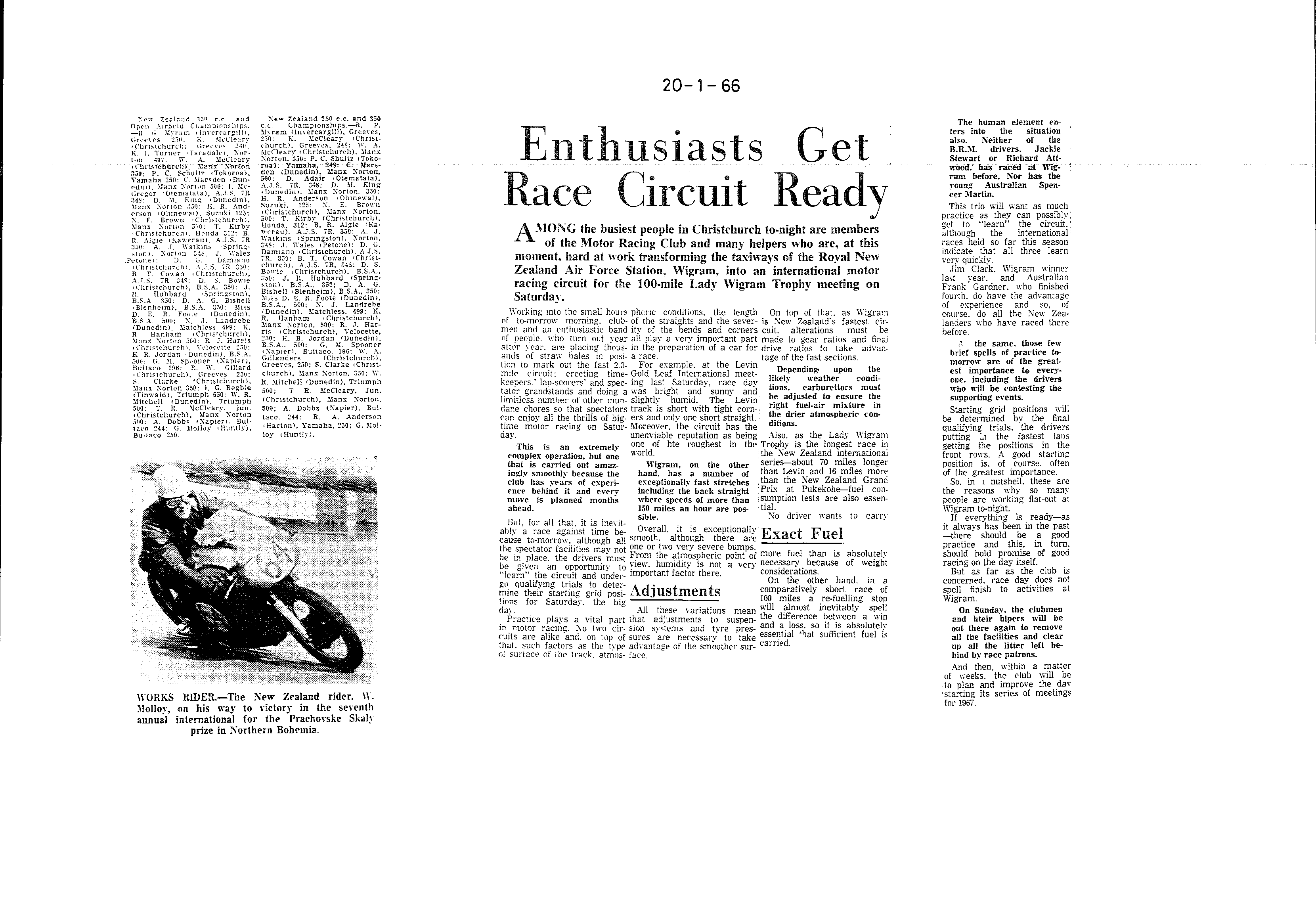 Scan of the clipping page, 20 January 1966