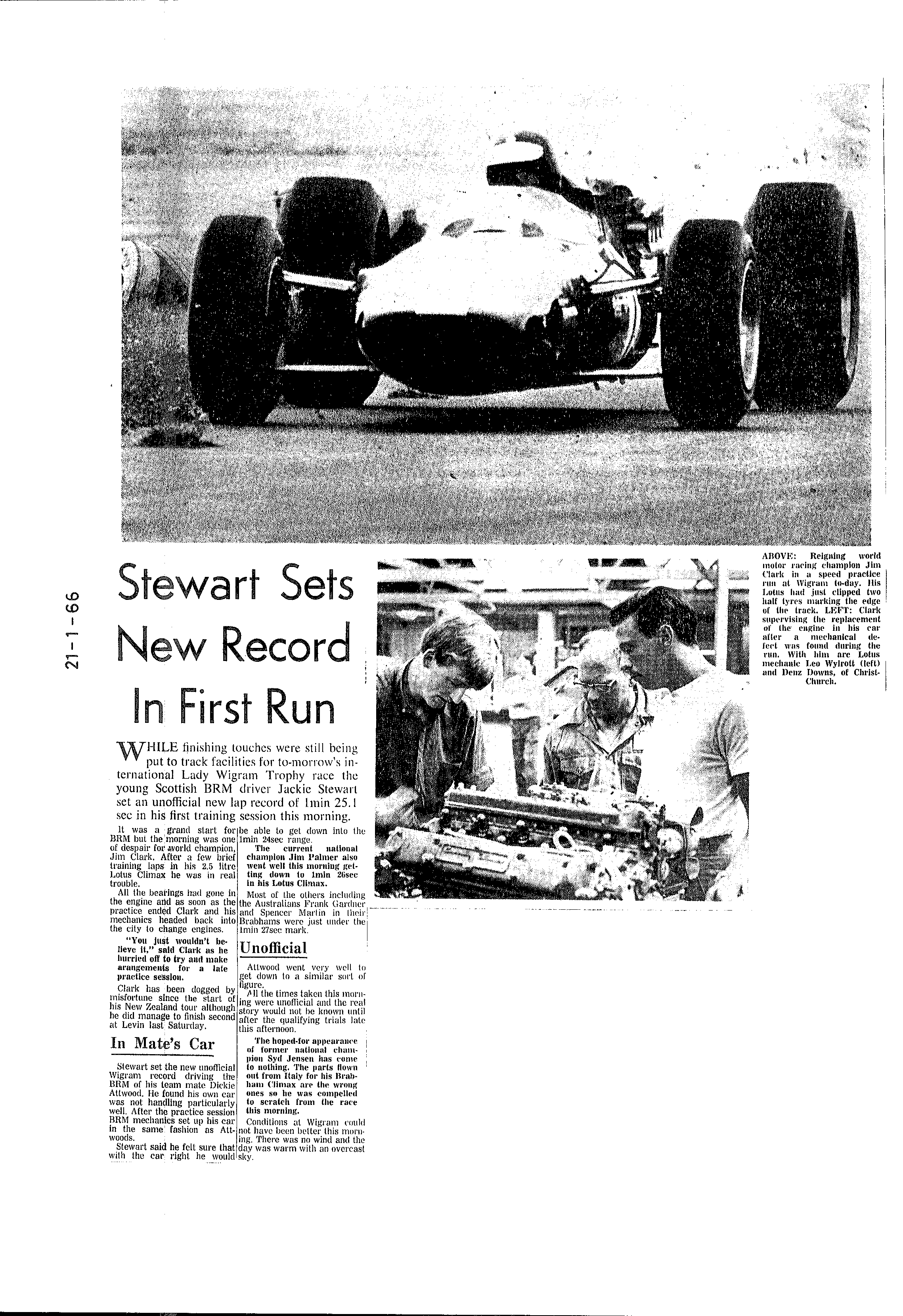 Scan of the clipping page, 21 January 1966