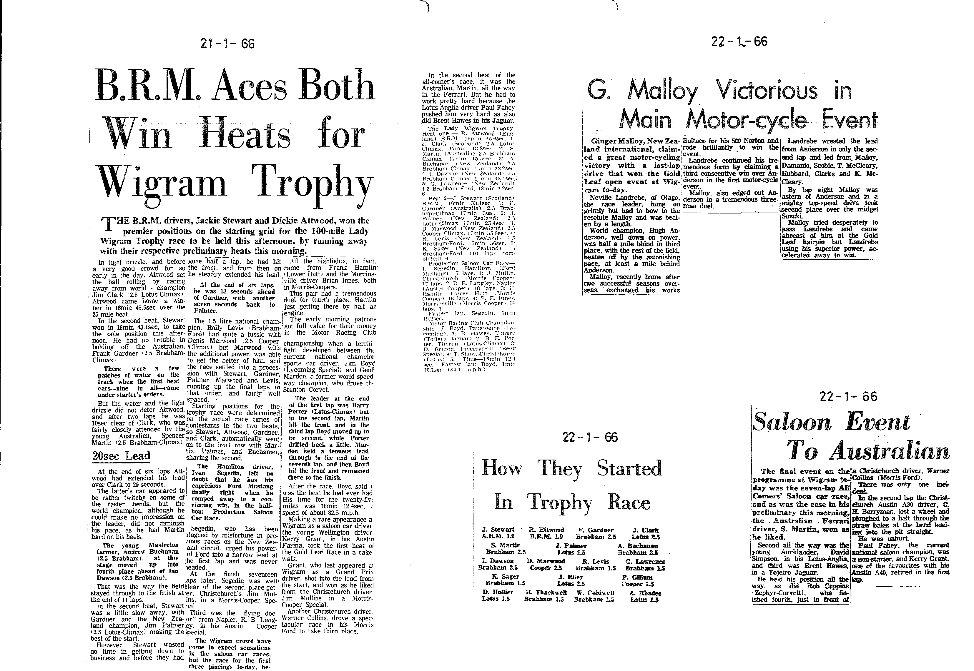 Scan of the clipping page, 22 January 1966